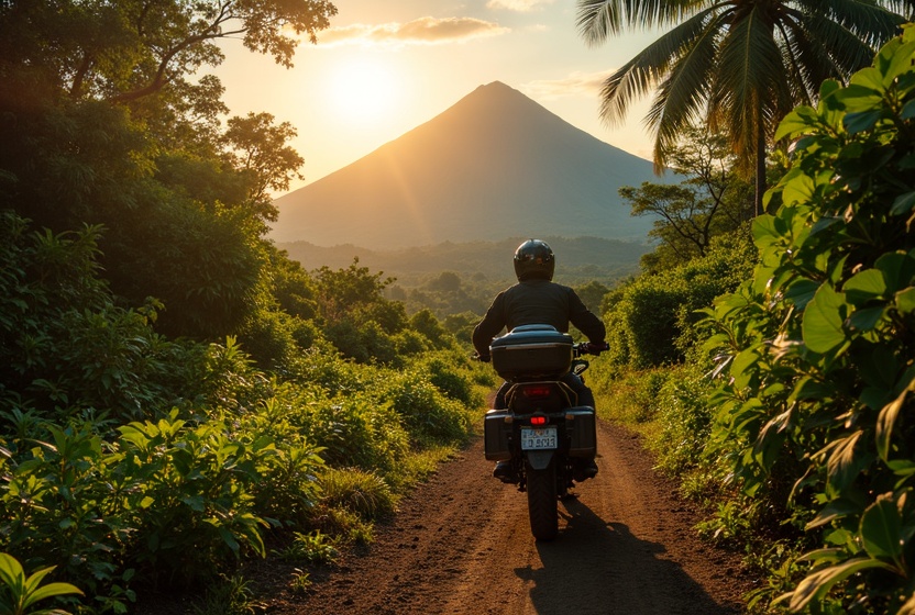 Adventure motorcycle tour Costa Rica — Arenal Volcano guided ride