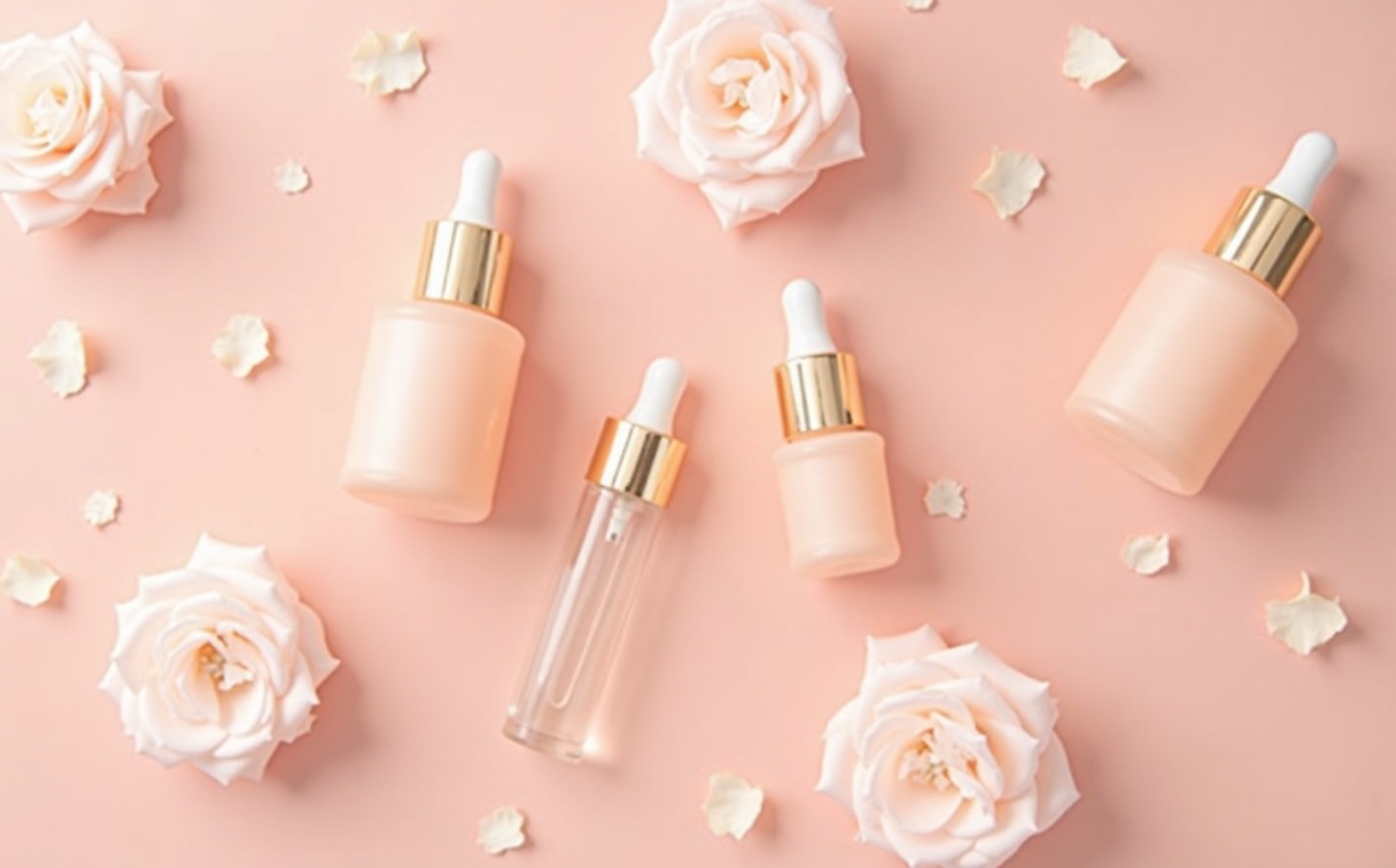 Personalized skincare beauty box background