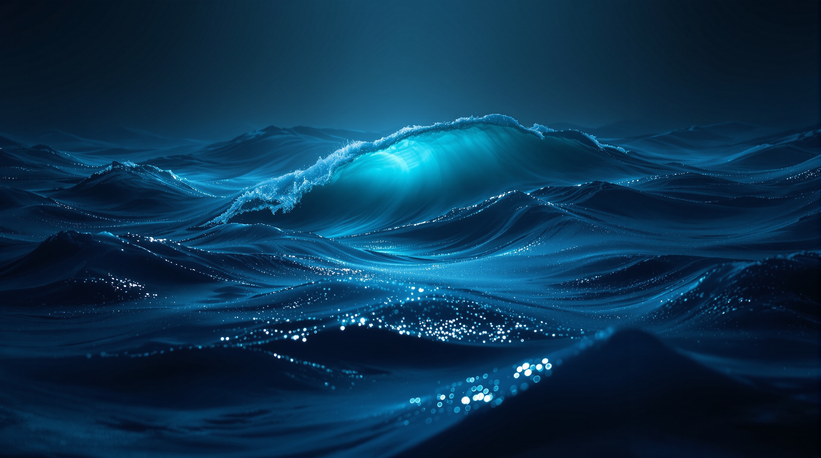 Professional deep ocean waves representing Blue Ocean Access Fund's sophisticated investment approach and strategic partnership philosophy with entrepreneurs