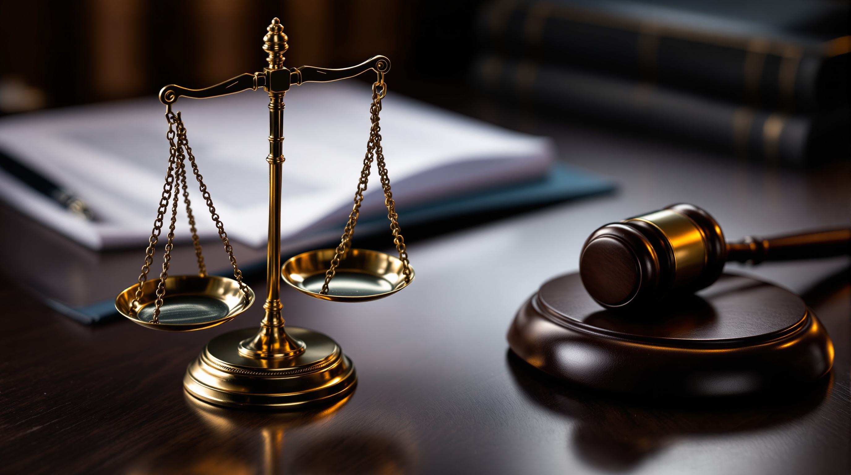 Professional legal background with scales of justice