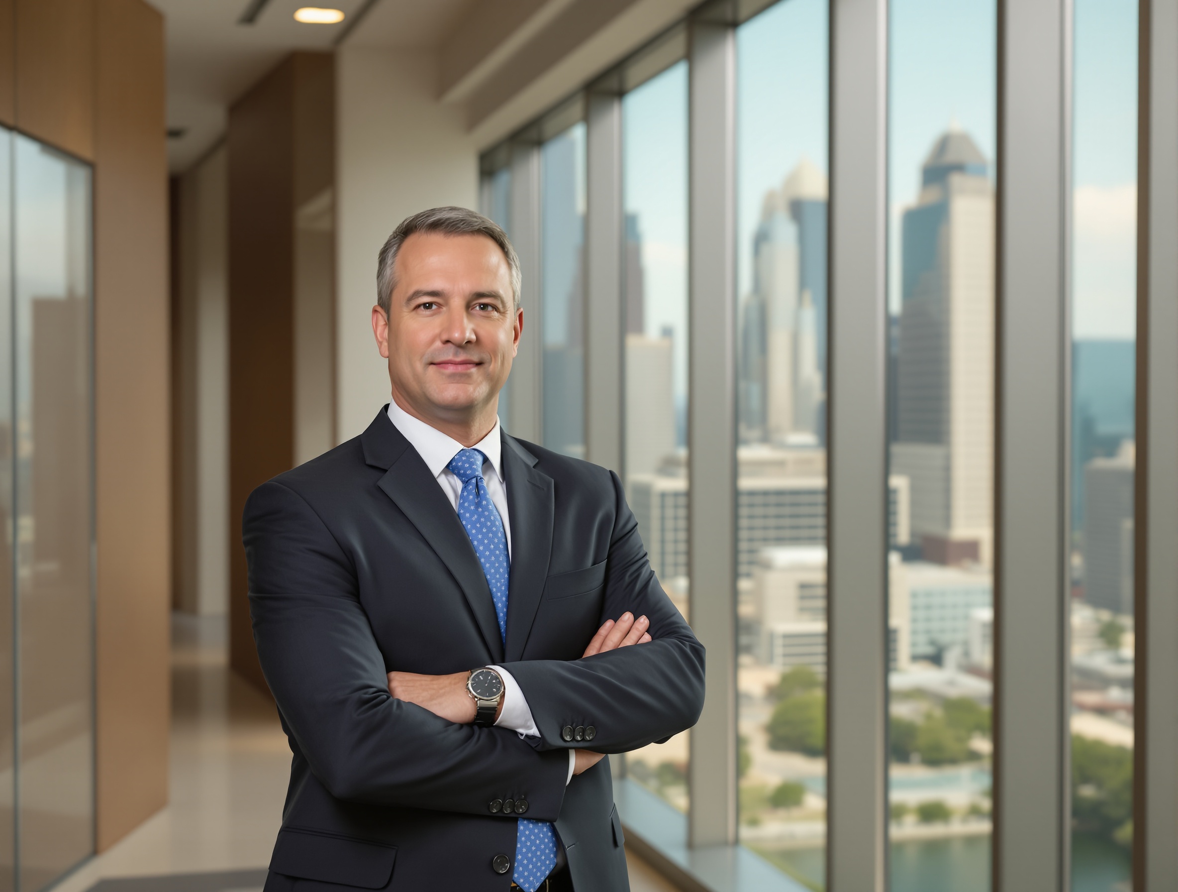 Texas personal injury attorney in modern Dallas law office