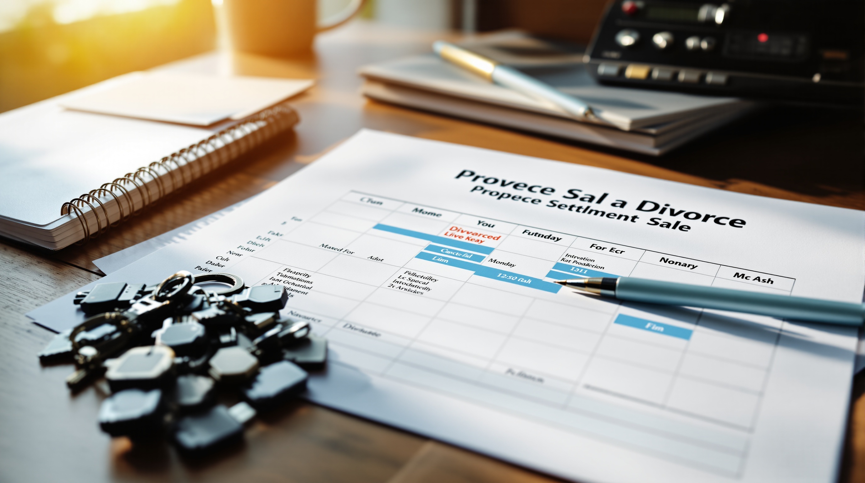 Divorce home sale timeline planning