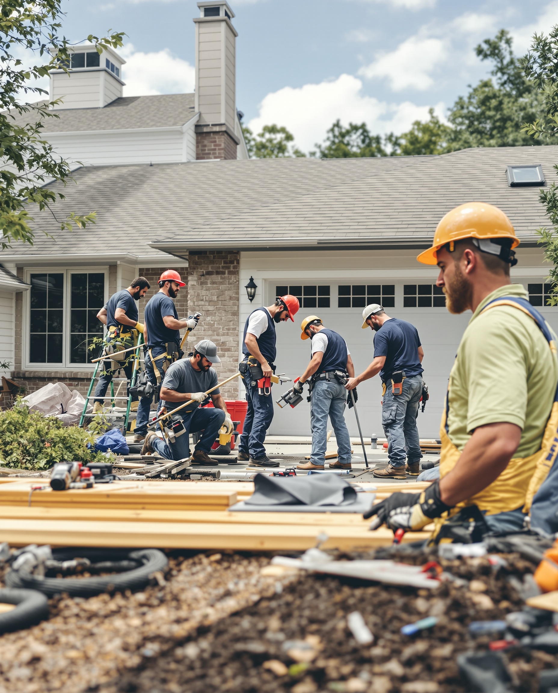 EF Carpentry Team - Professional Home Improvement Contractors EF Carpentry professional team working on home improvement in Dix Hills