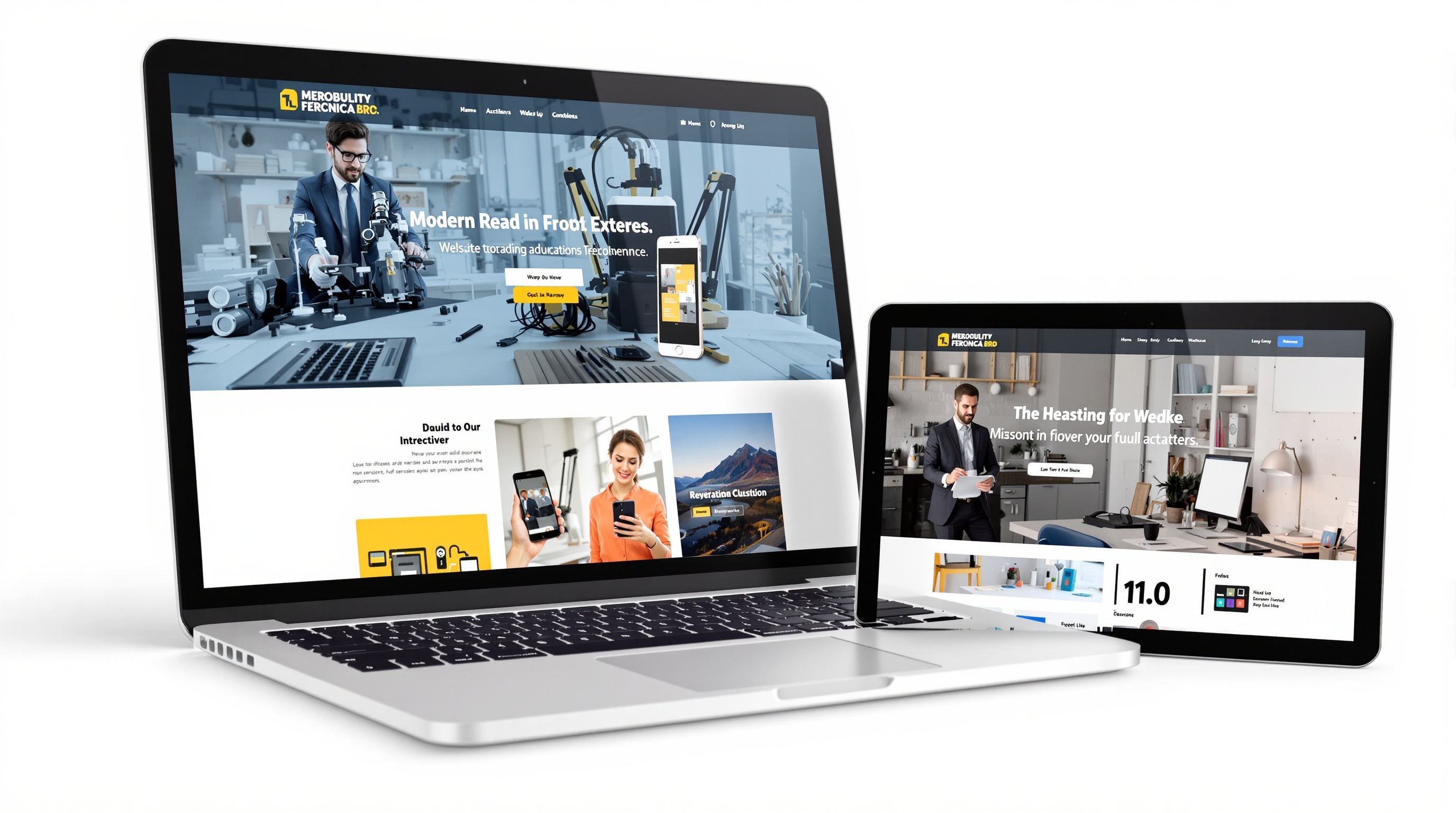 Responsive website design on multiple devices
