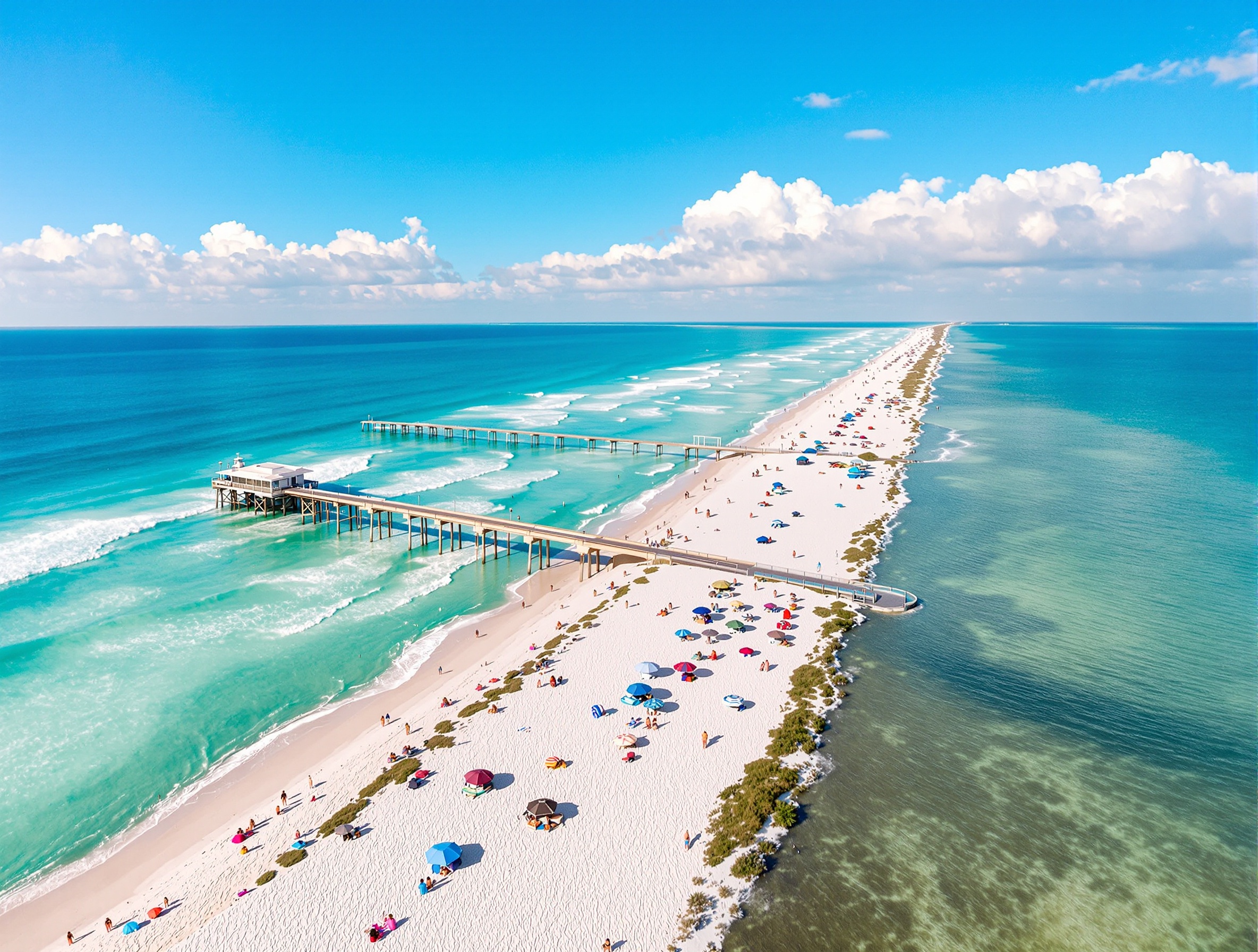 Clearwater Beach — Pier 60, areia branca e água cristalina
