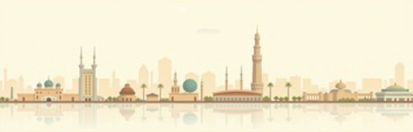 Kuwait historic and cultural landmarks panorama