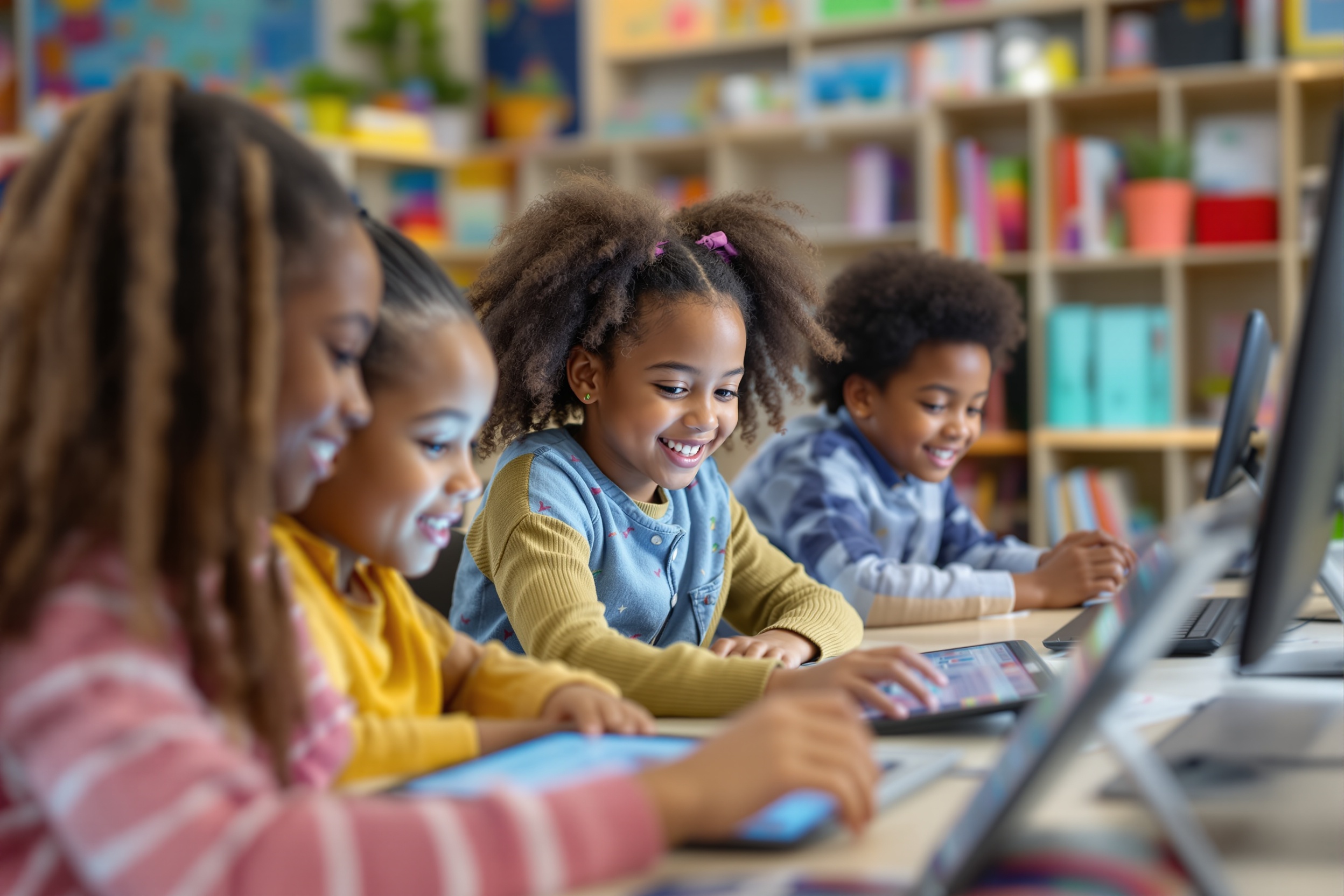 Children learning AI