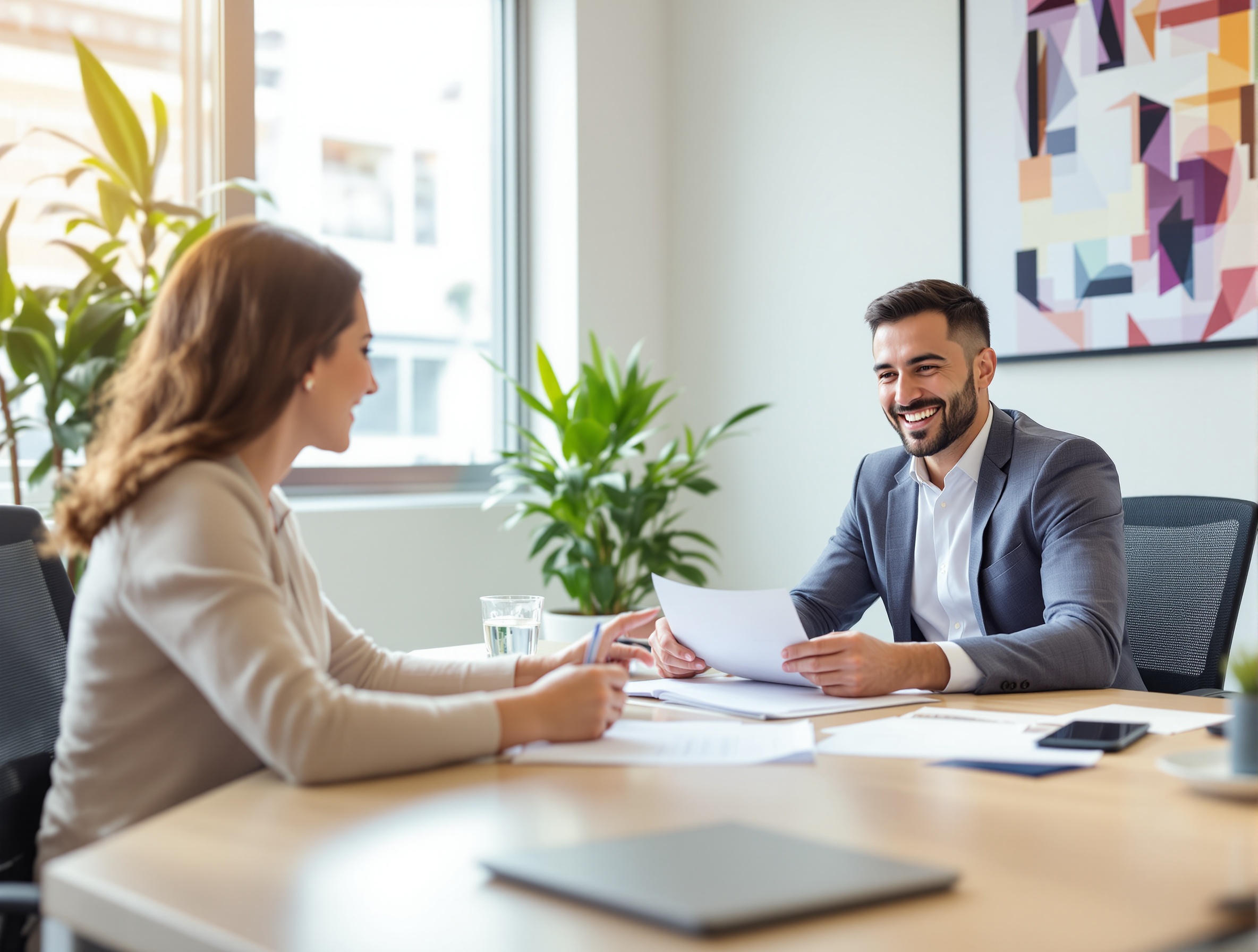 Greenhouse Mortgage advisor with clients