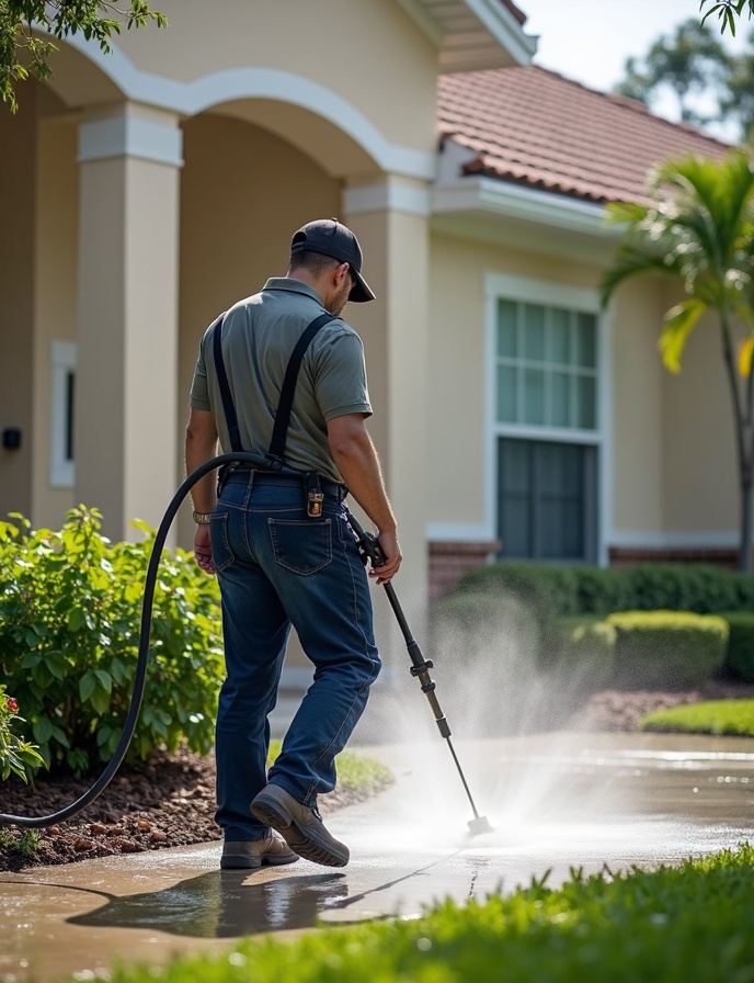 Professional pressure washing team South Florida