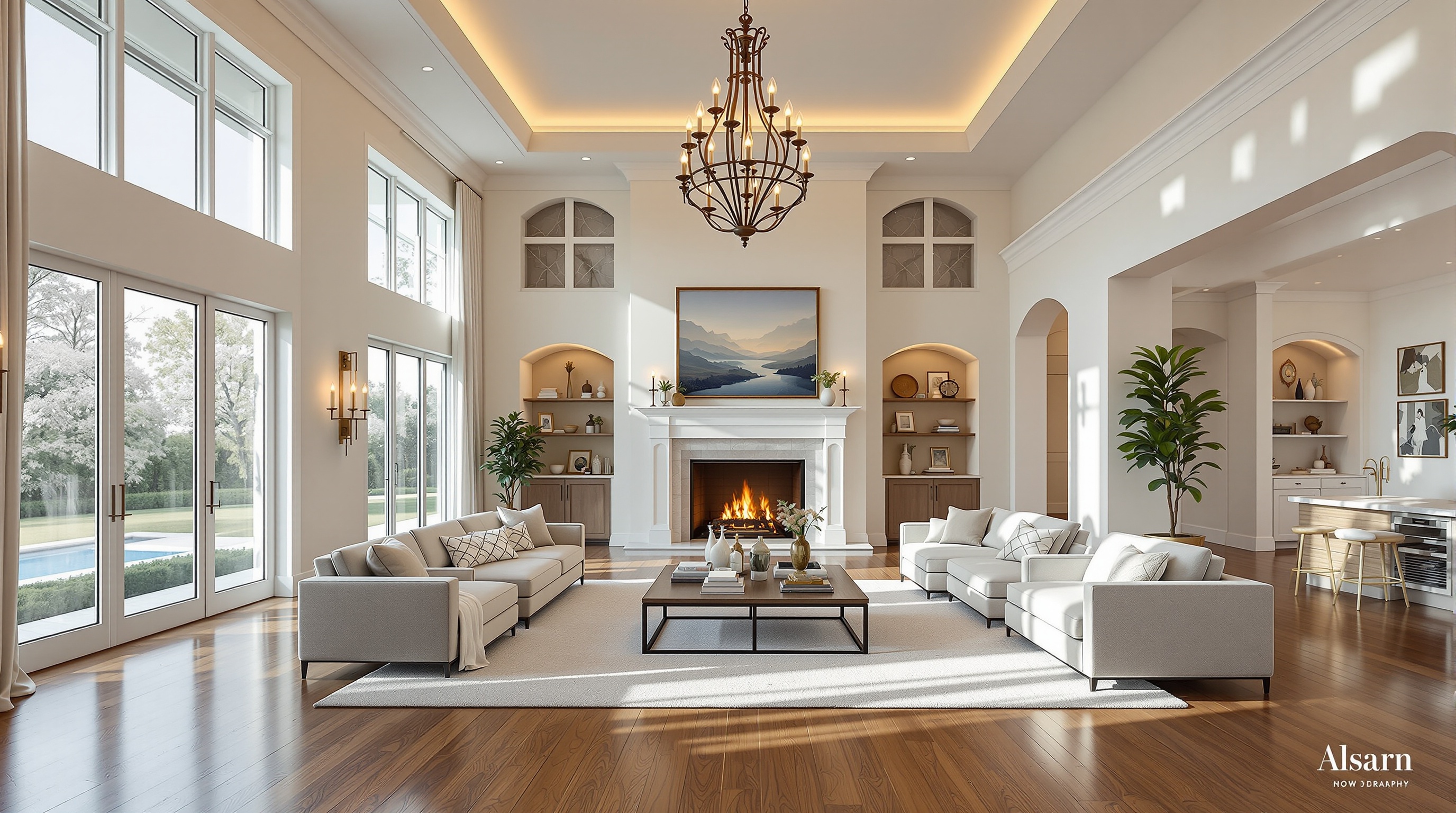 Luxurious restored suburban home interior Houston remodeling transformation