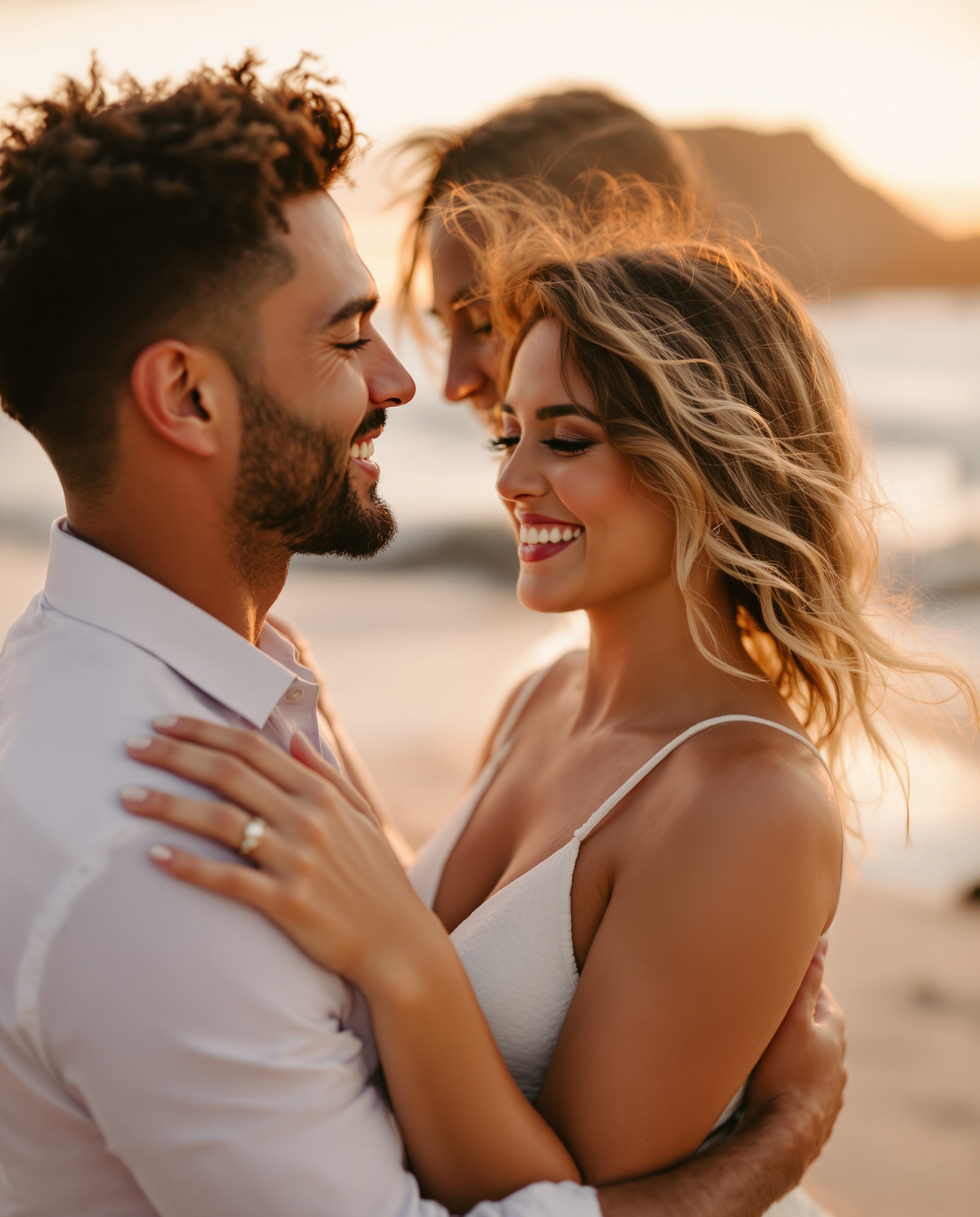 Happy couple connected through Luminara AI dating