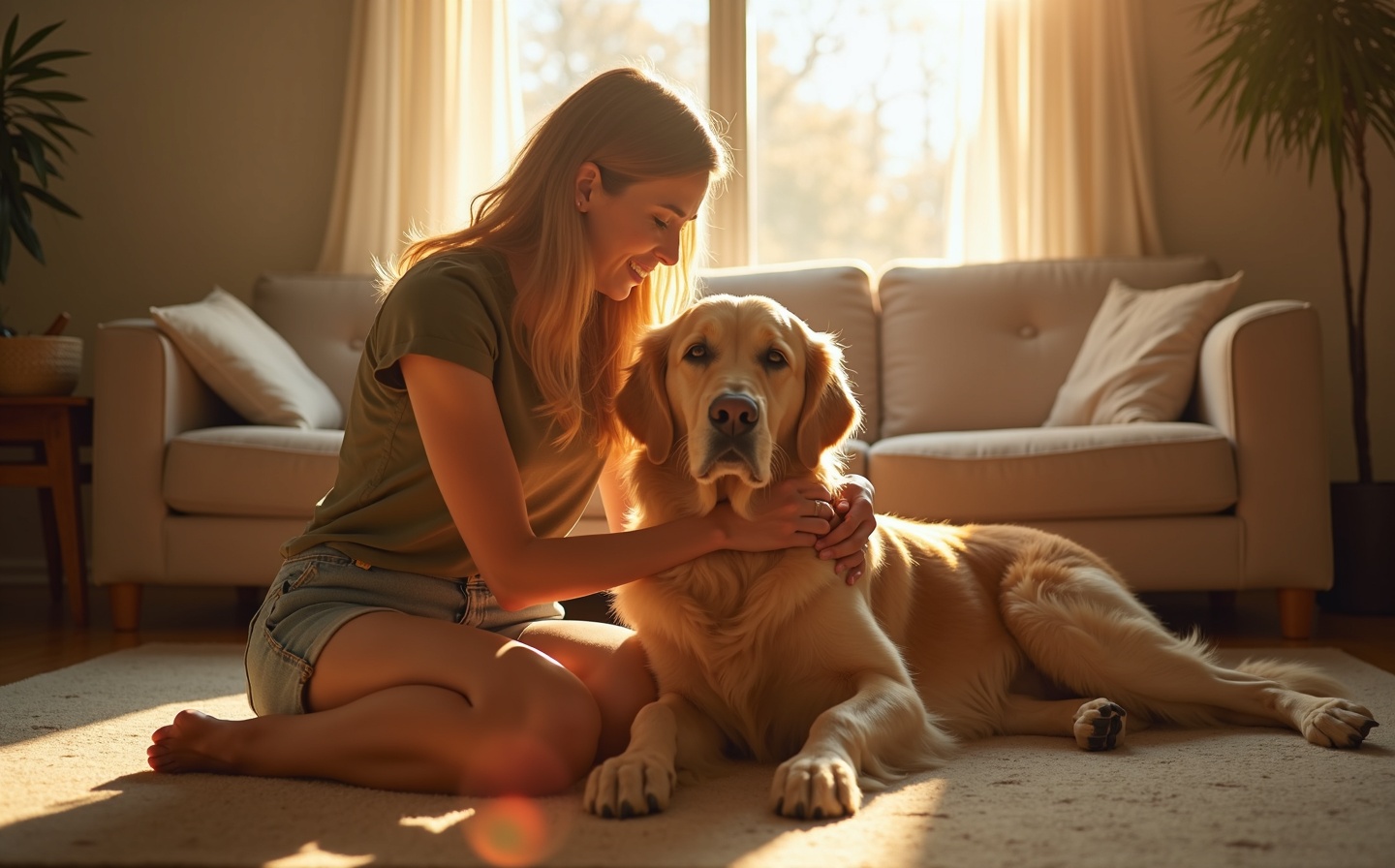 A beloved dog resting peacefully