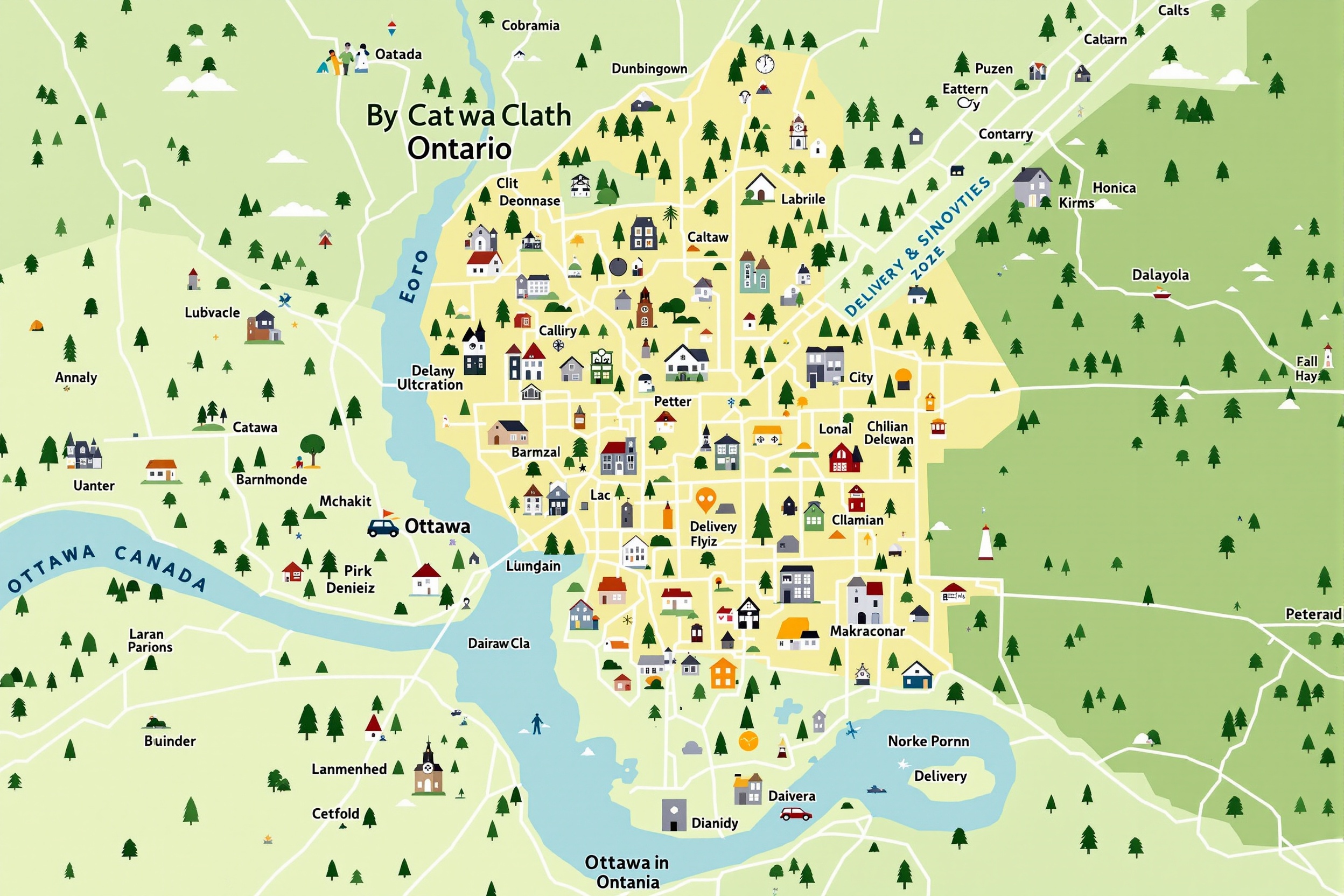 Ottawa delivery zone map