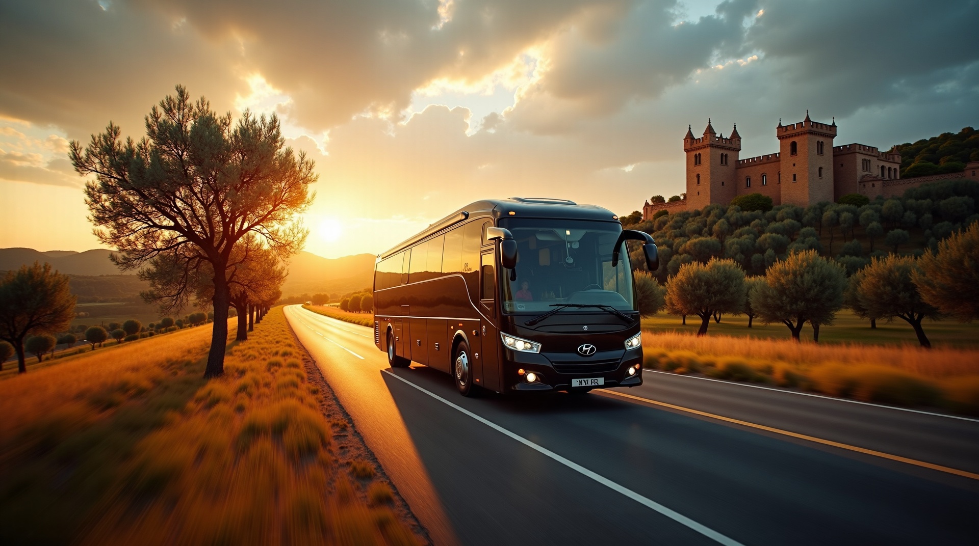 Autobús de transporte en Talavera de la Reina Toledo