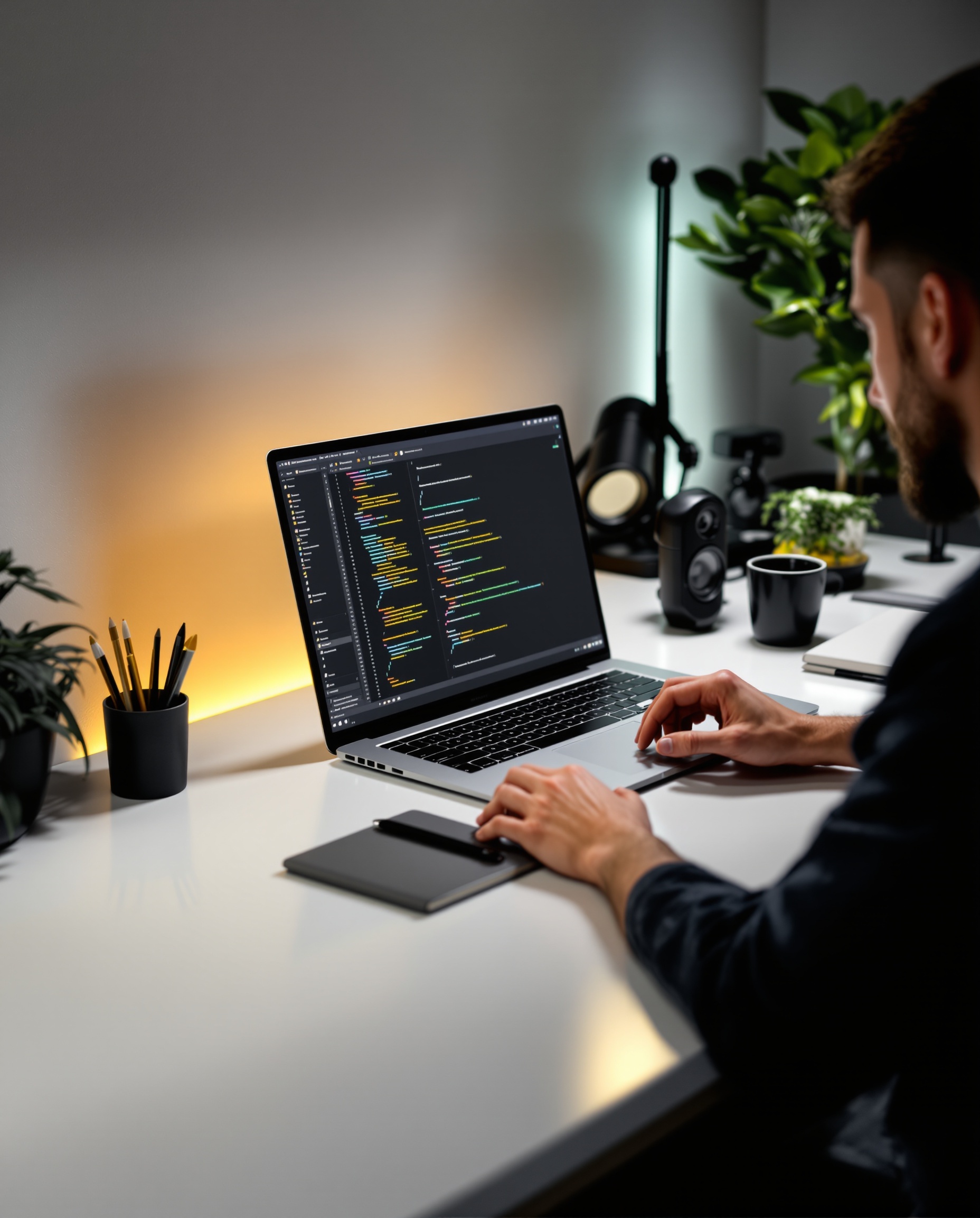 Web designer workspace