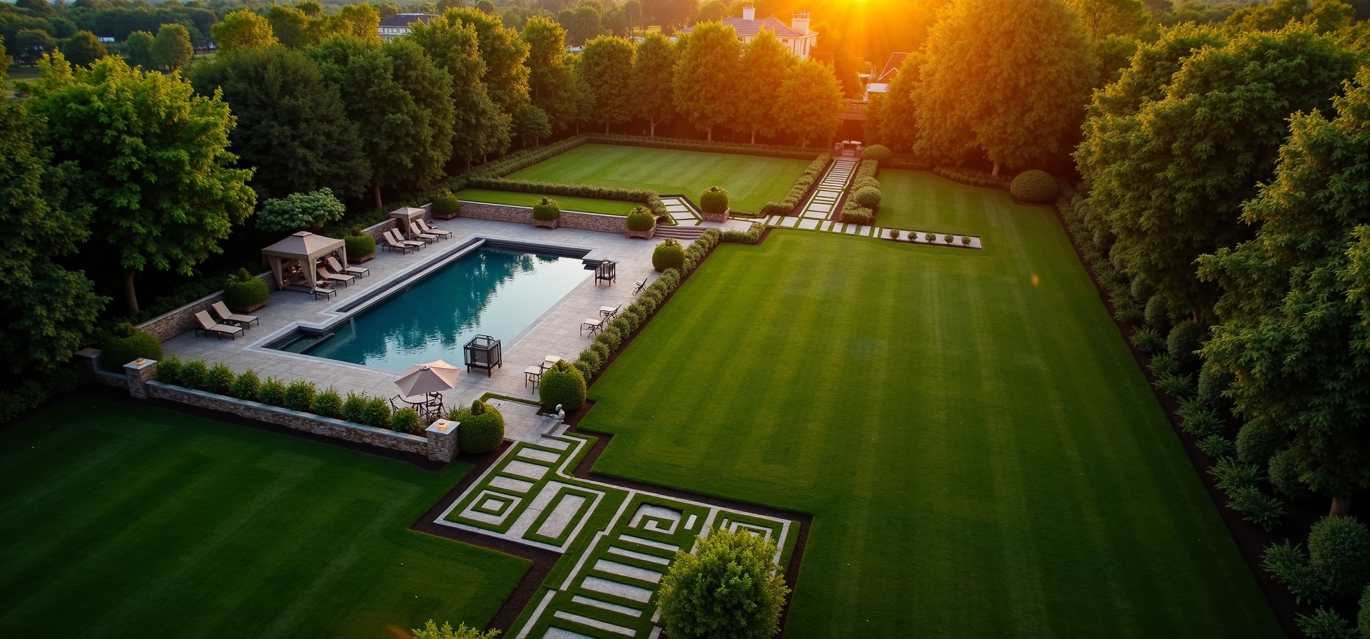 Luxury landscaped estate