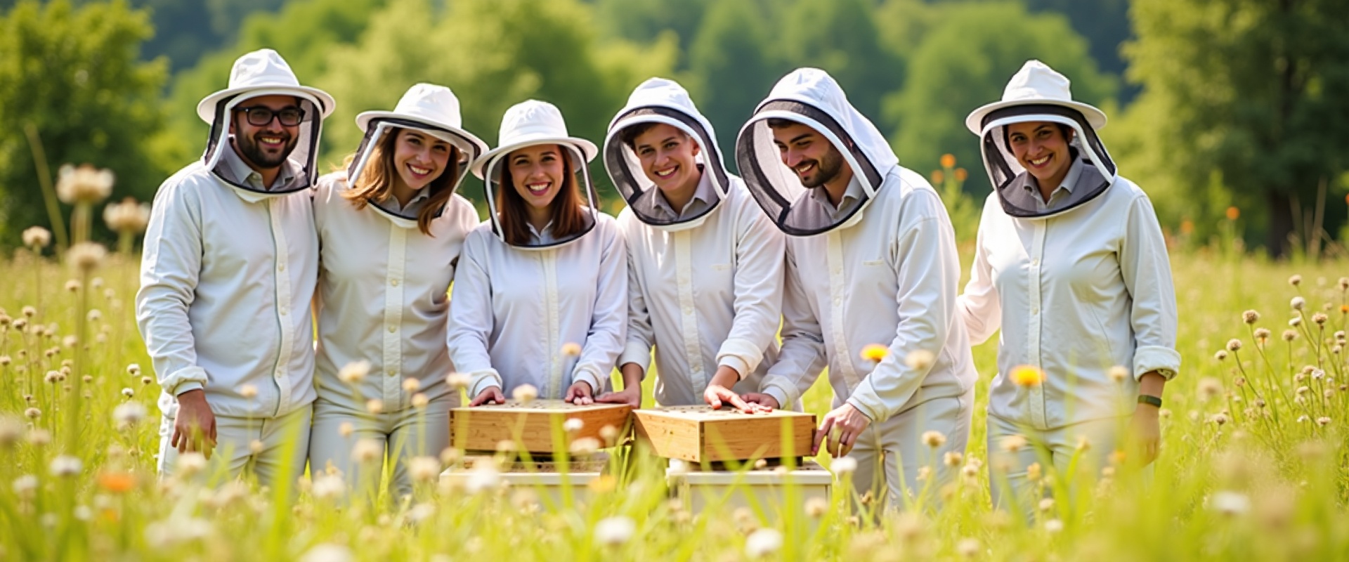 Volunteers working together