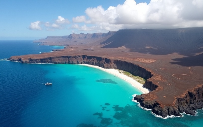 San Cristobal Coastline Aerial