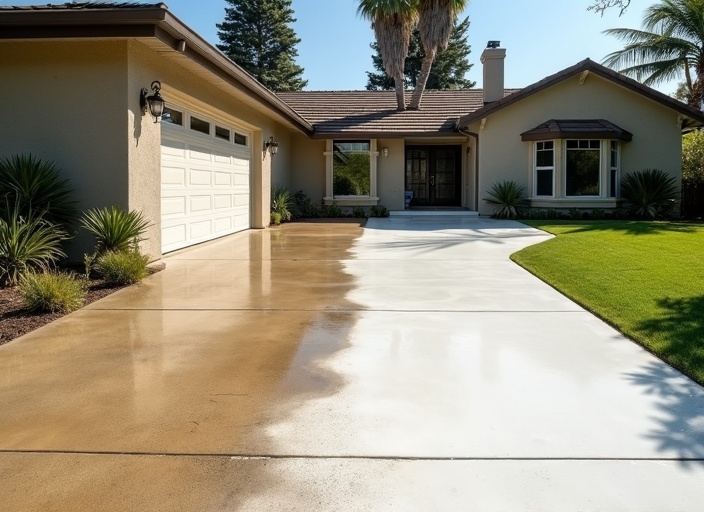 Power washing driveway service in Granite Bay CA
