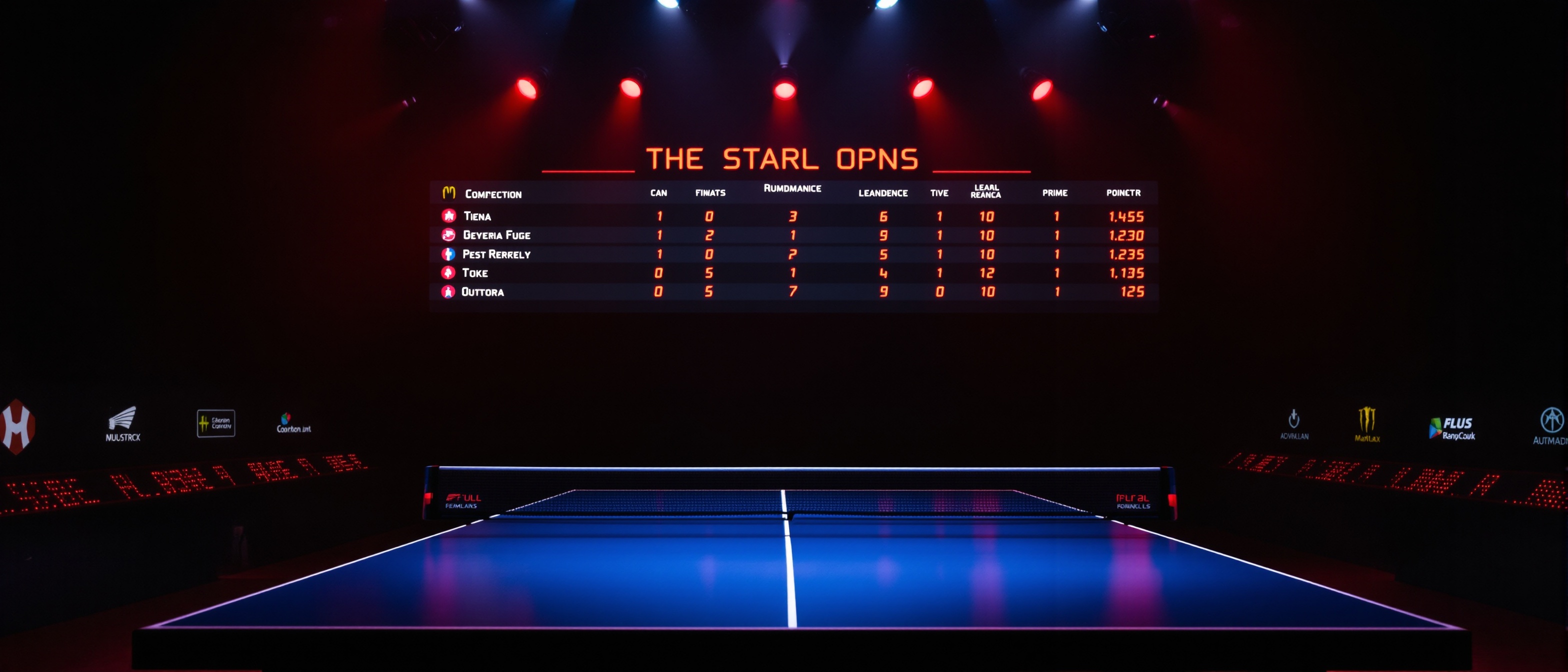 Matrix TT player rankings leaderboard Kent table tennis