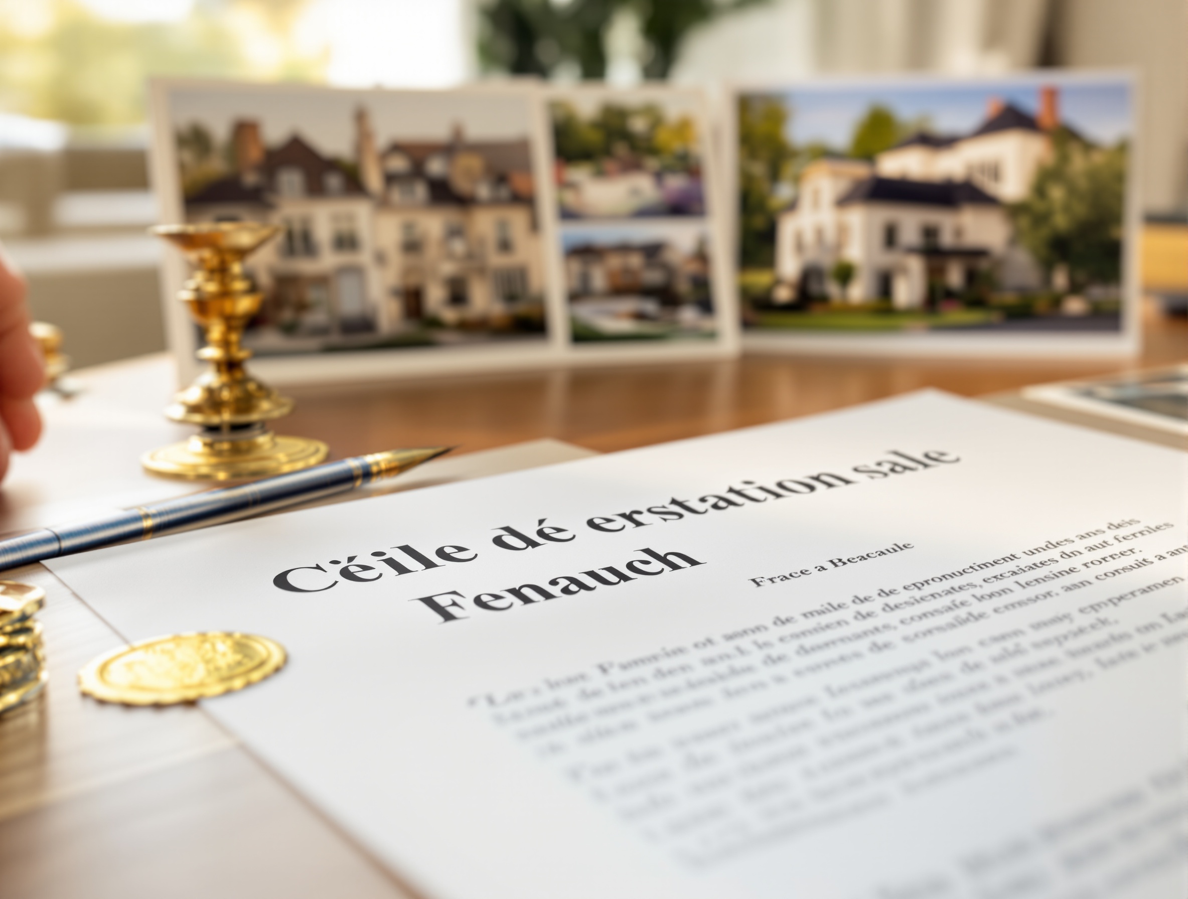 Acte de vente immobilier signé chez le notaire