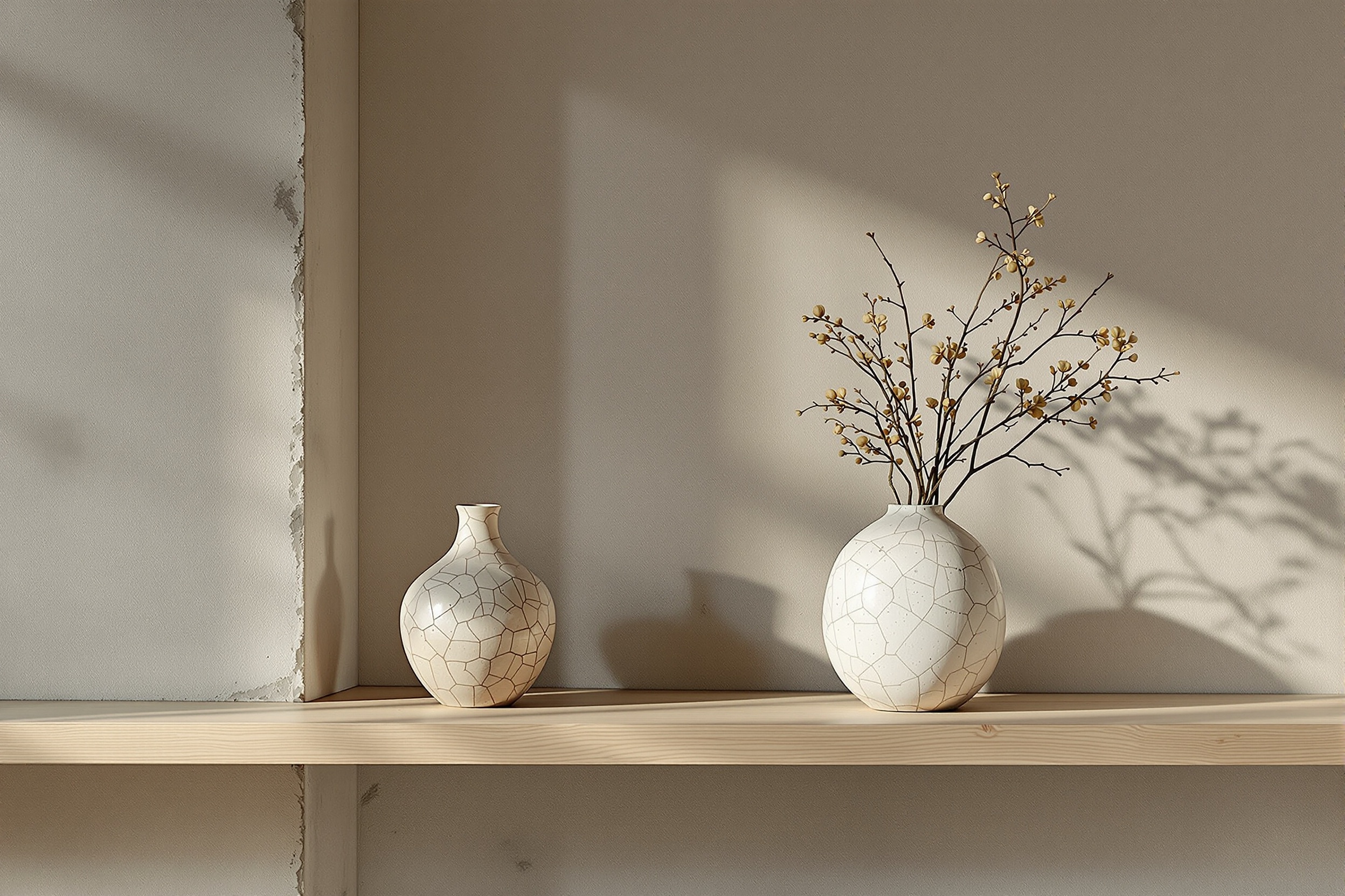 A perfectly imperfect ceramic vase with visible cracks