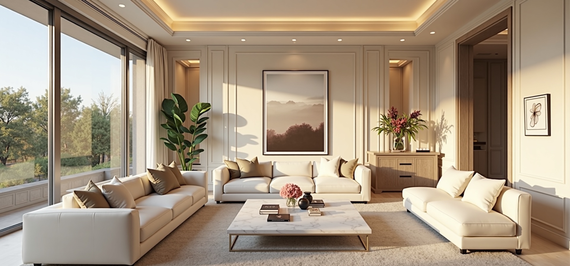 Beautifully staged home interior