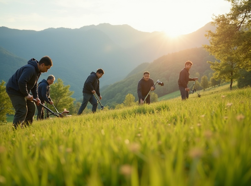 紅葉植樹場所の草刈りの進行状況