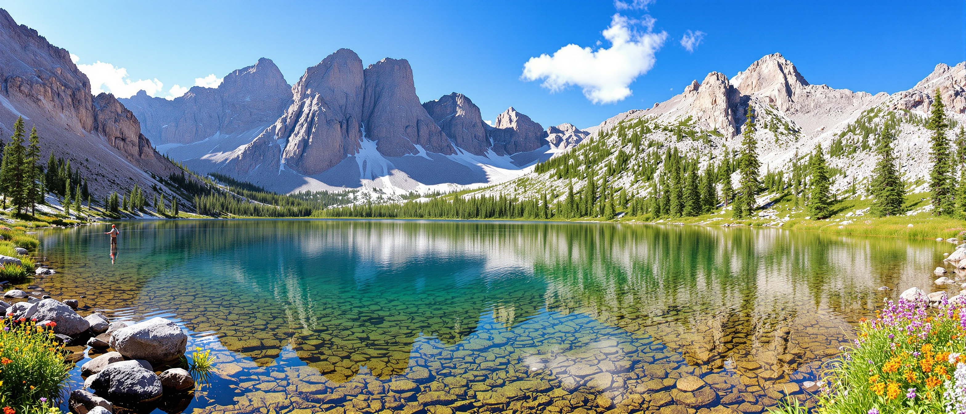 Fishing in High Alpine Lakes, Colorado