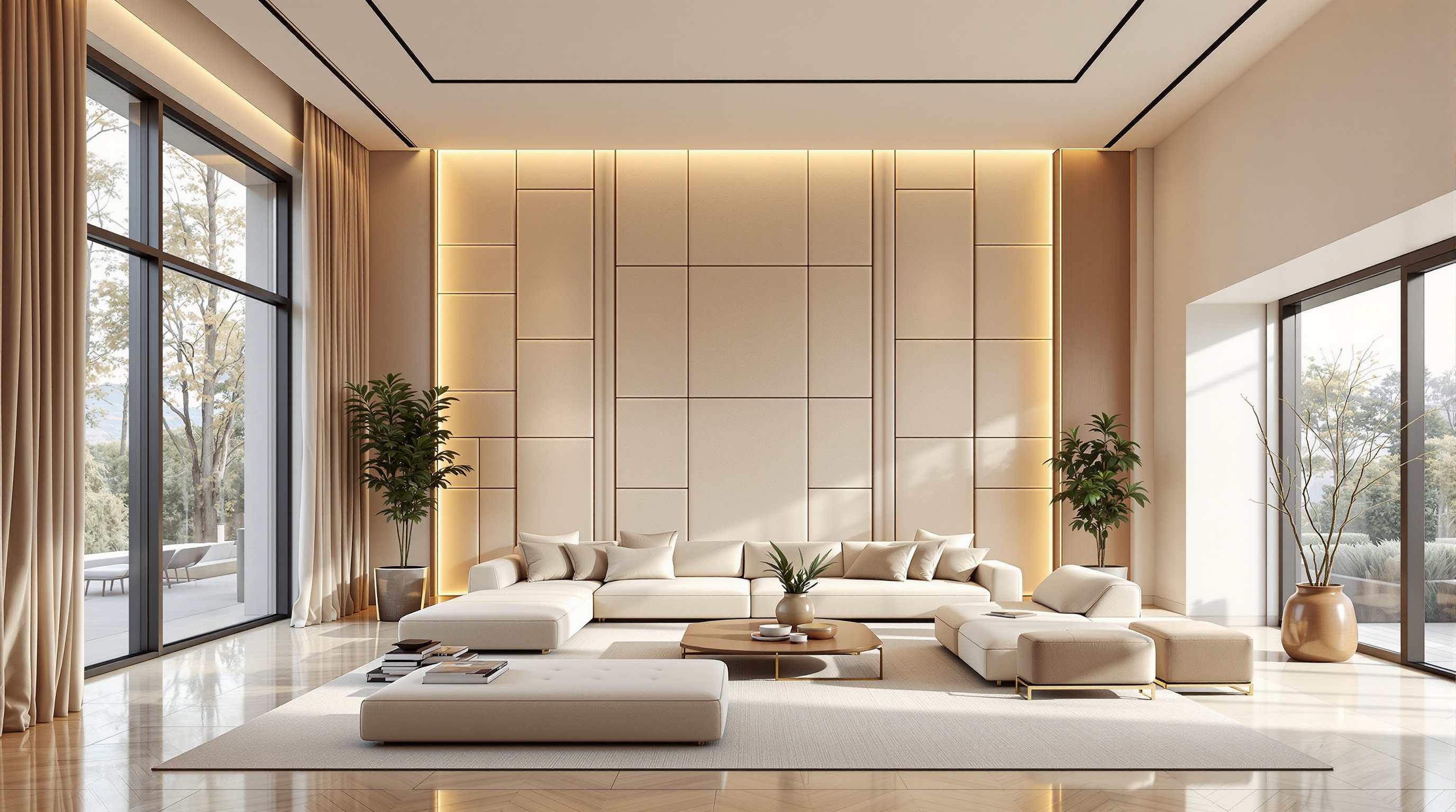 Elegant wall panel interior
