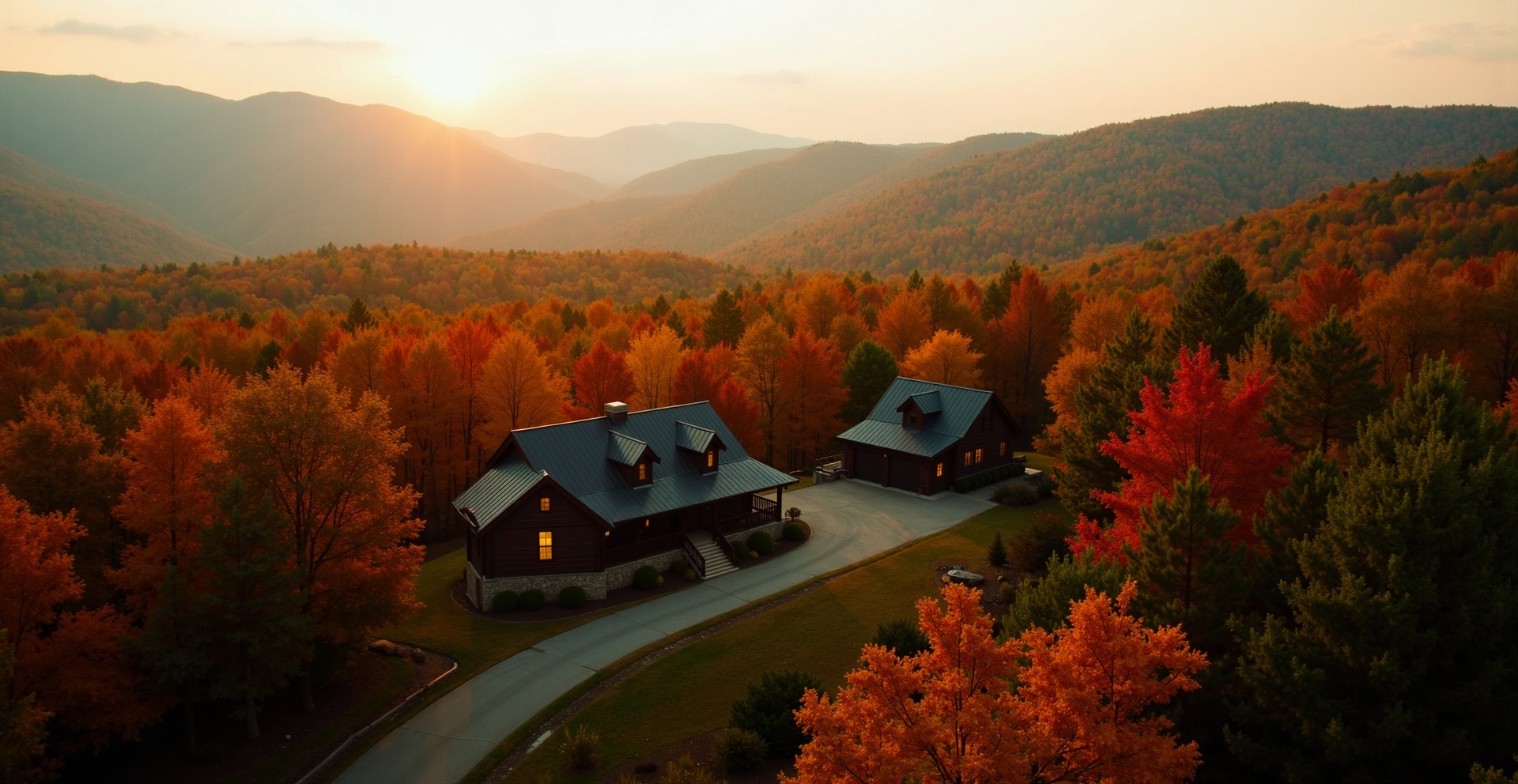 Cabins in Highlands NC nestled in the Blue Ridge Mountains