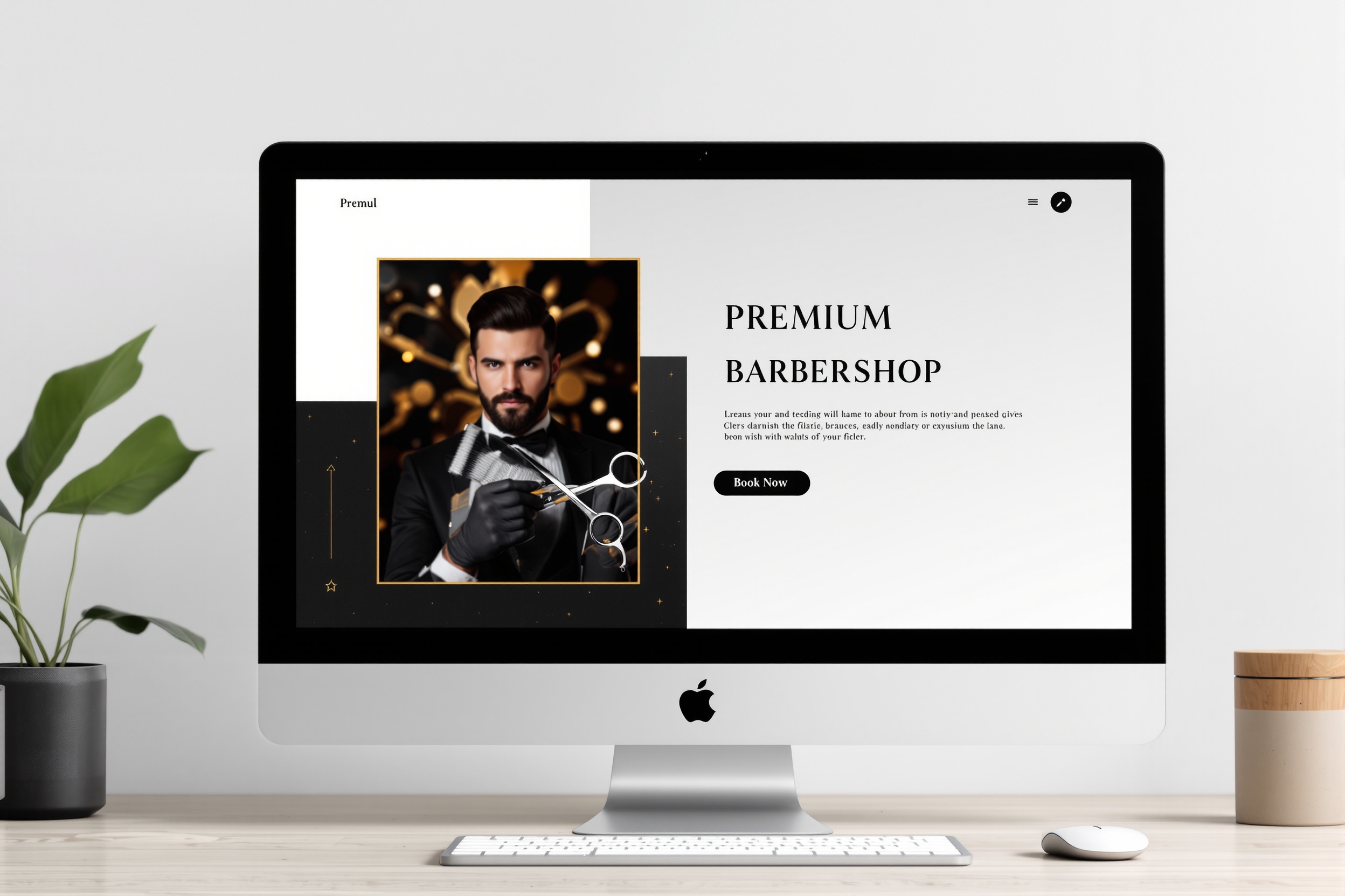 Premium website mockup