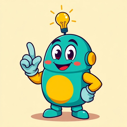 アイデアを示すキャラクター