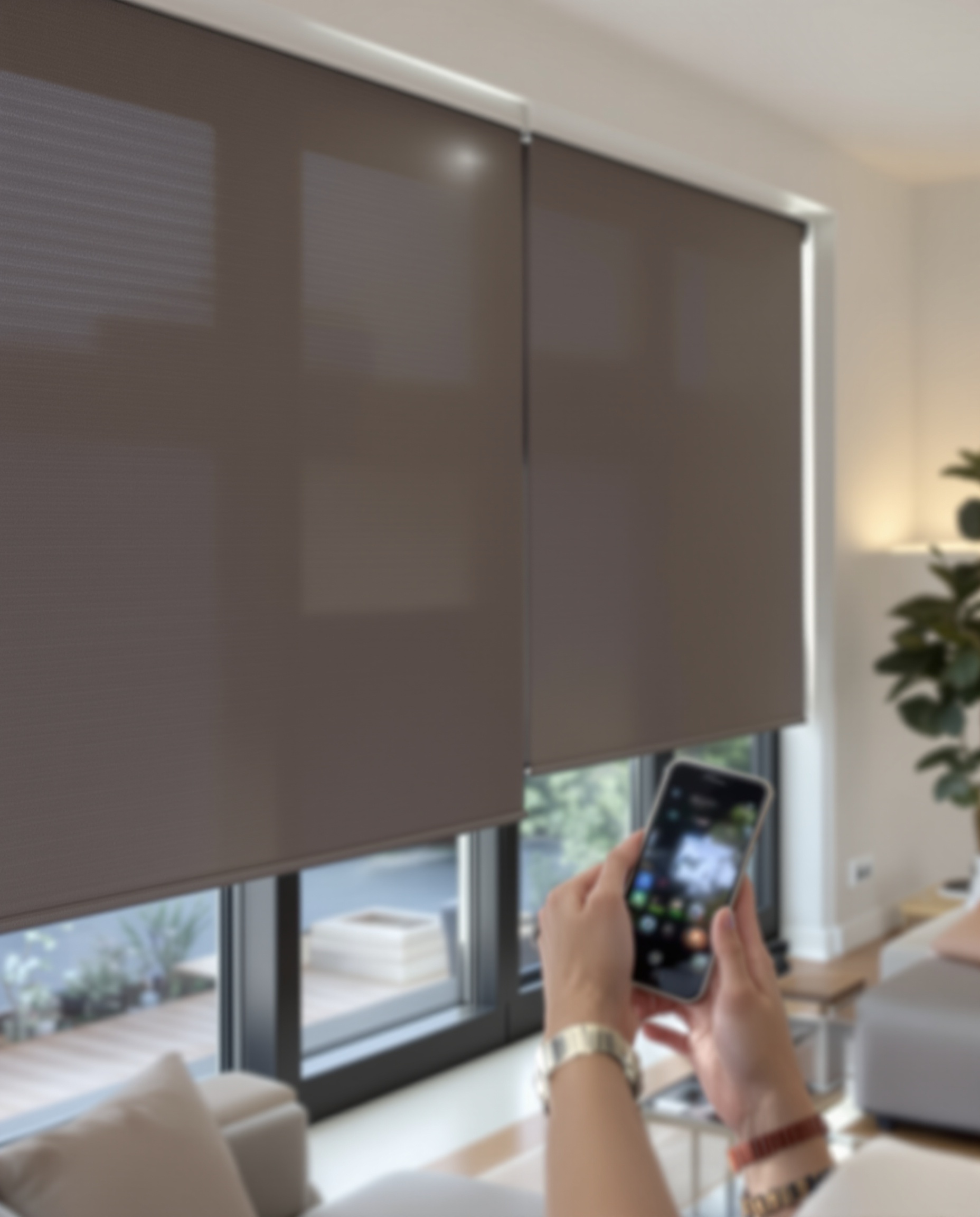 Controlling motorized window shades with a smartphone app