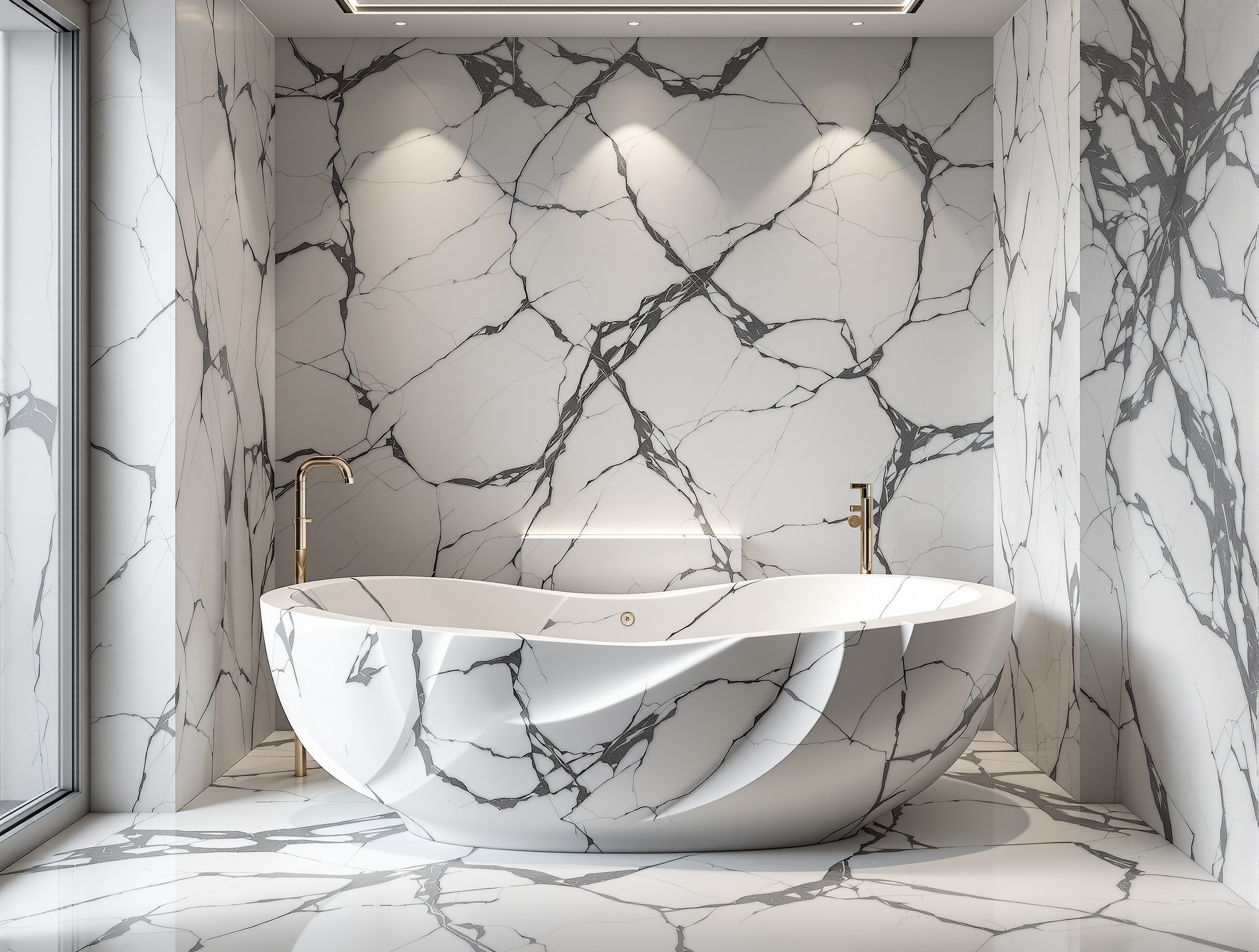 Jacuzzi en marbre Carrara