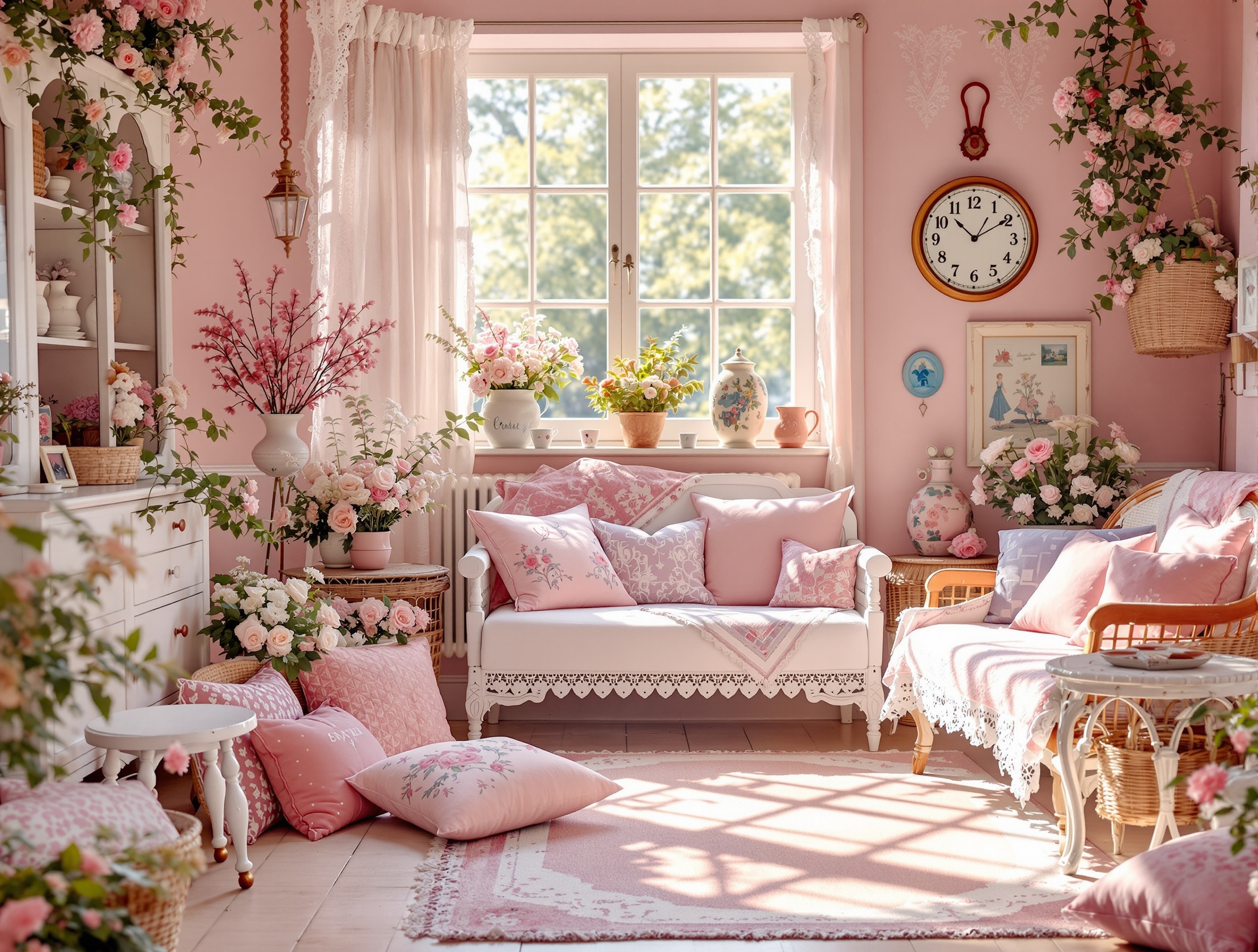 Pink Cottage Interior