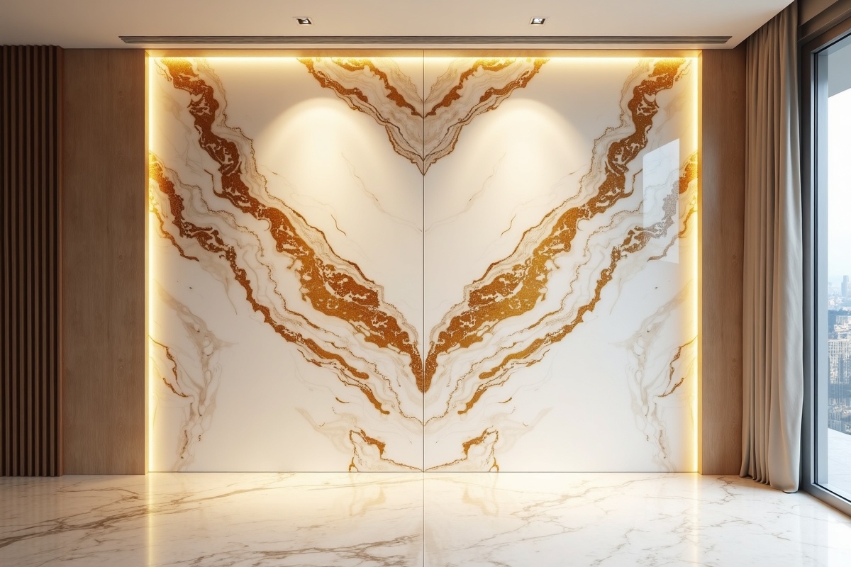 Bookmatched Calacatta — Penthouse