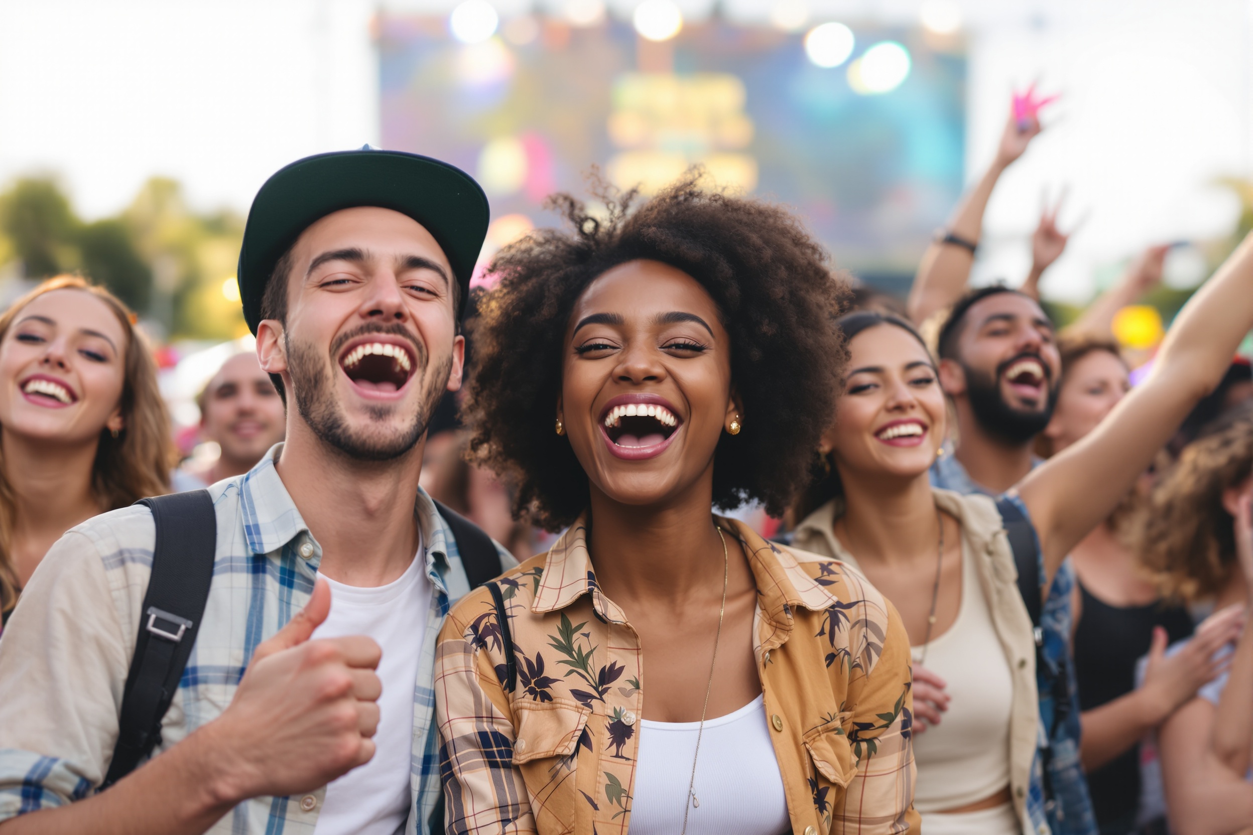 People enjoying events