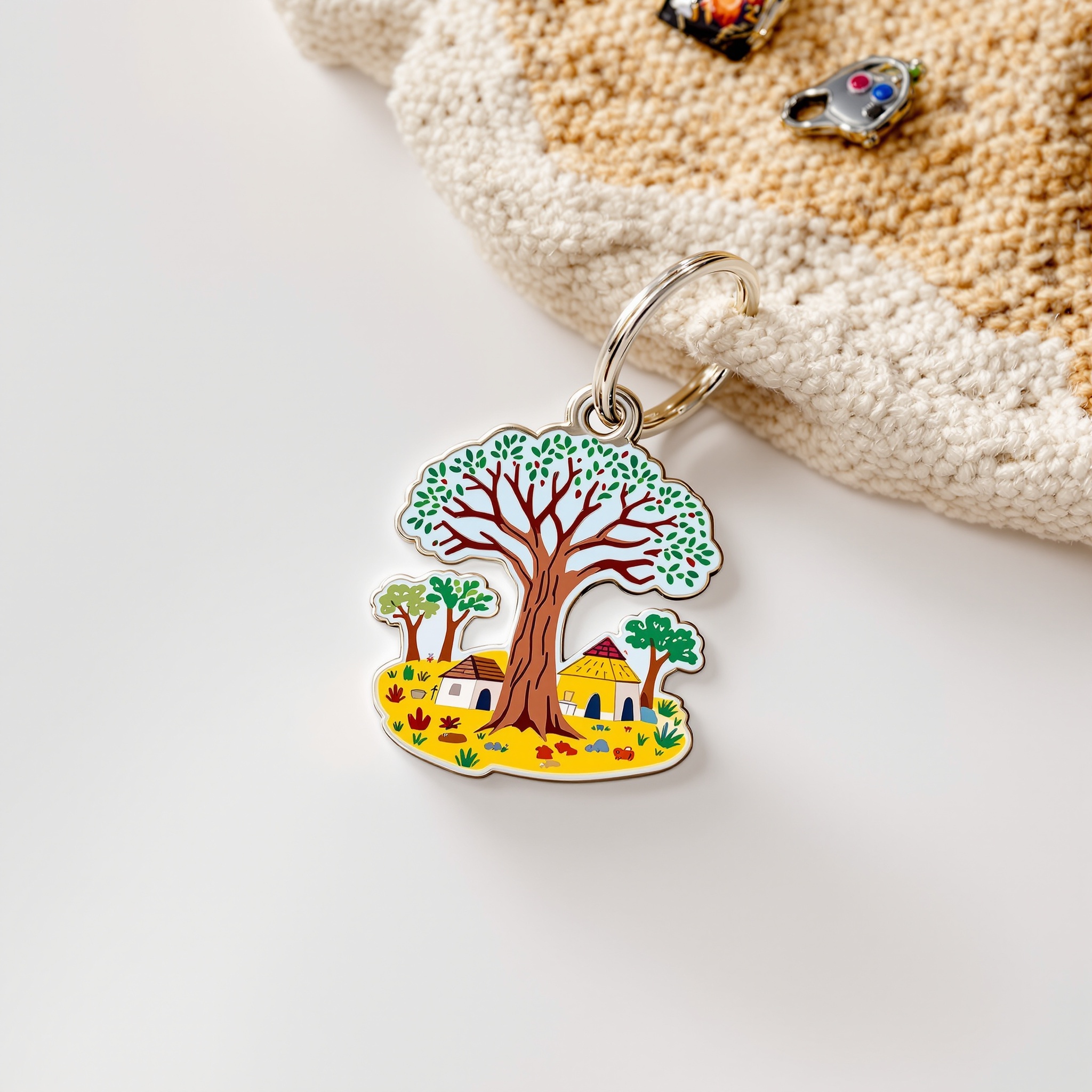 Baobab Village Keyring — World Diary goods