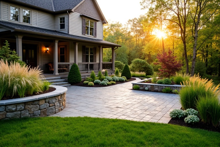 Stone patio installation Rochester NY