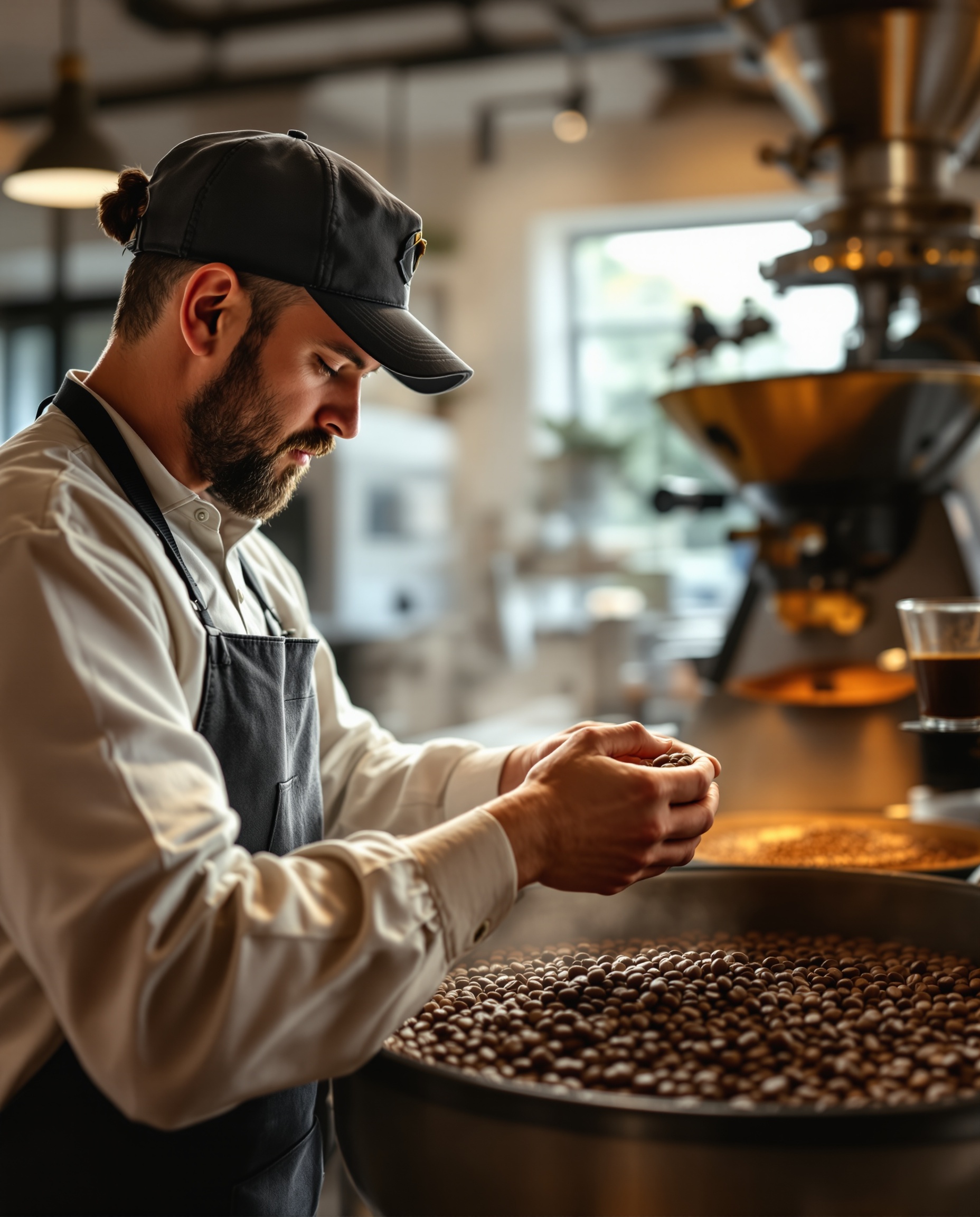 왕의 커피 로스팅 과정