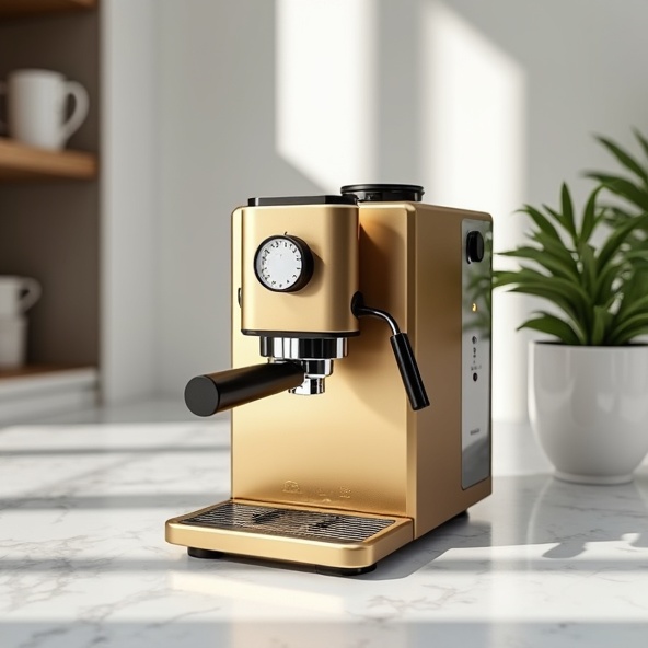Espresso Machine — Brushed Gold