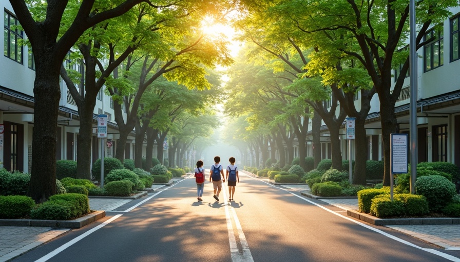 晴明丘小学校区の安全な通学路イメージ