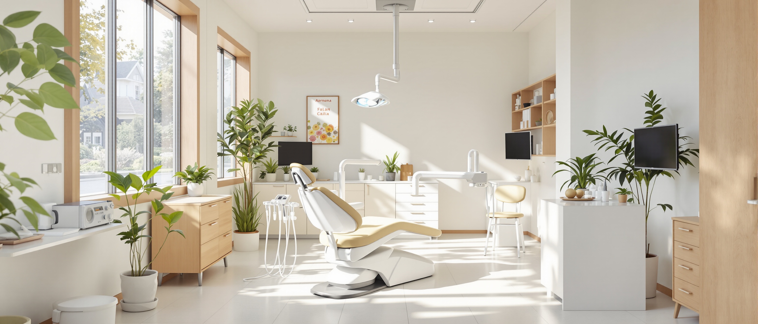 おかやま整形外科の明るく清潔な待合室