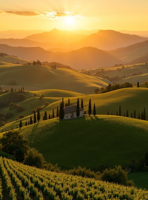 トスカーナの丘陵