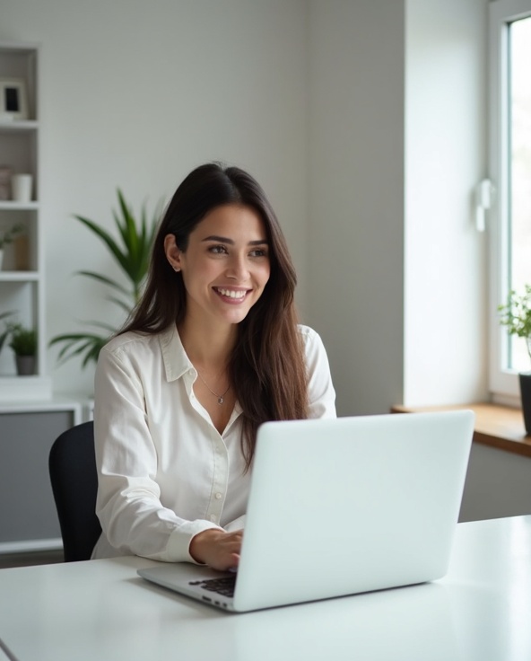 Profissional de pré-vendas trabalhando remotamente