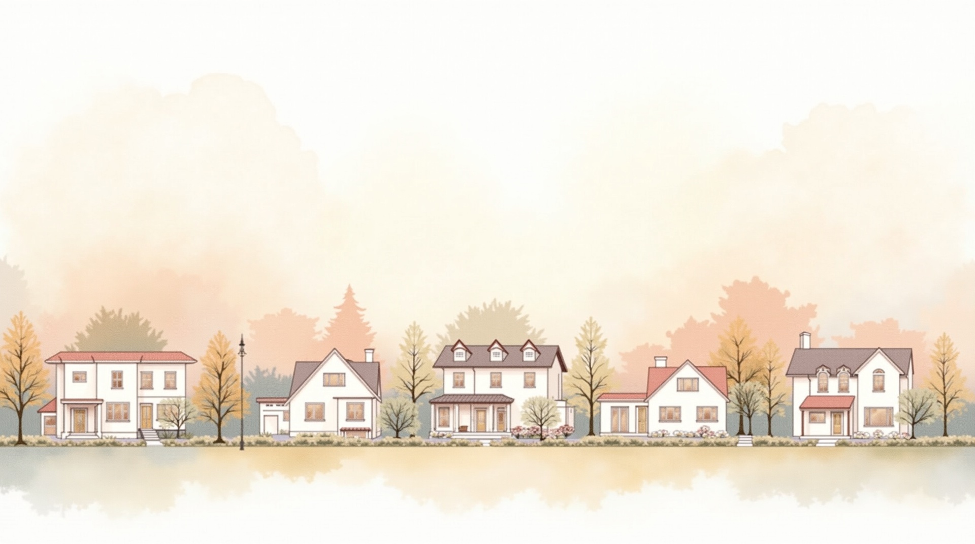 Soft artistic real estate imagery representing homeownership dreams