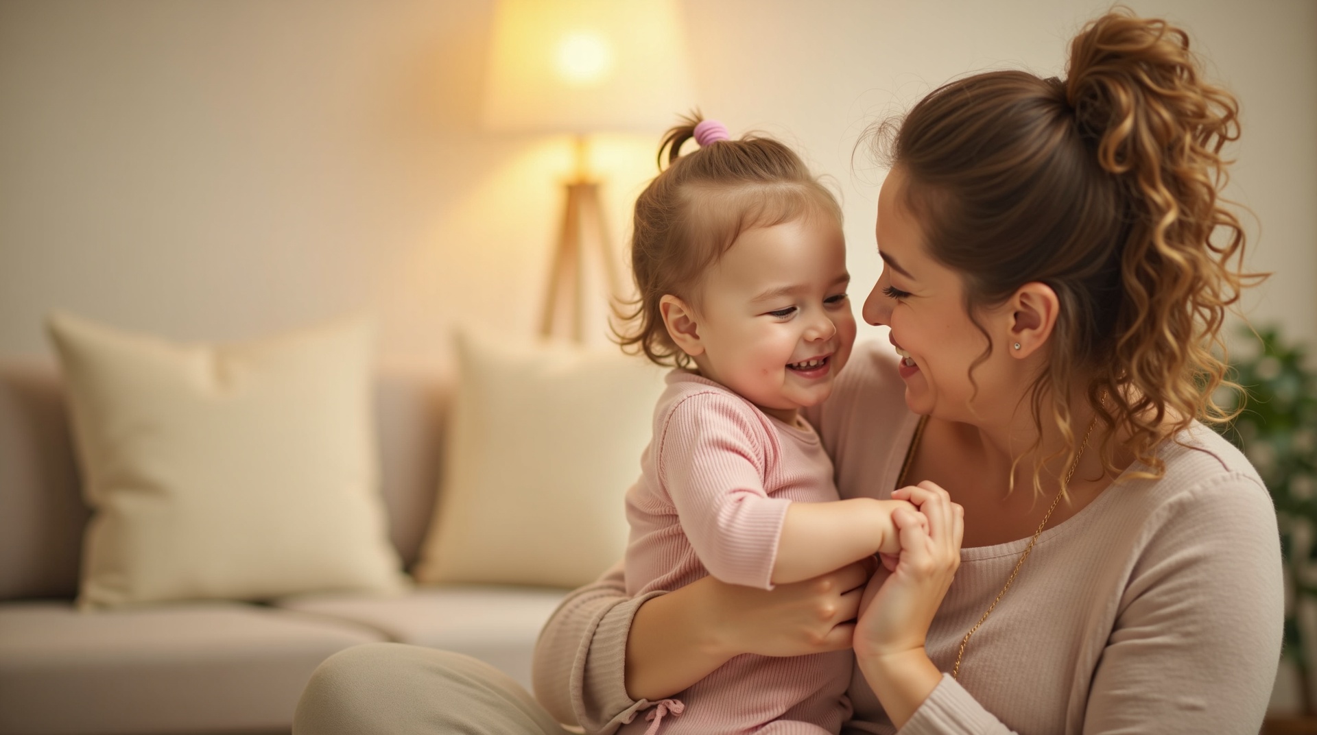 Mãe e filho em momento de carinho