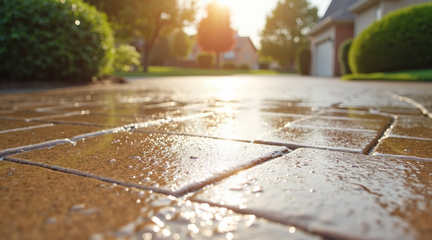 Clean driveway background