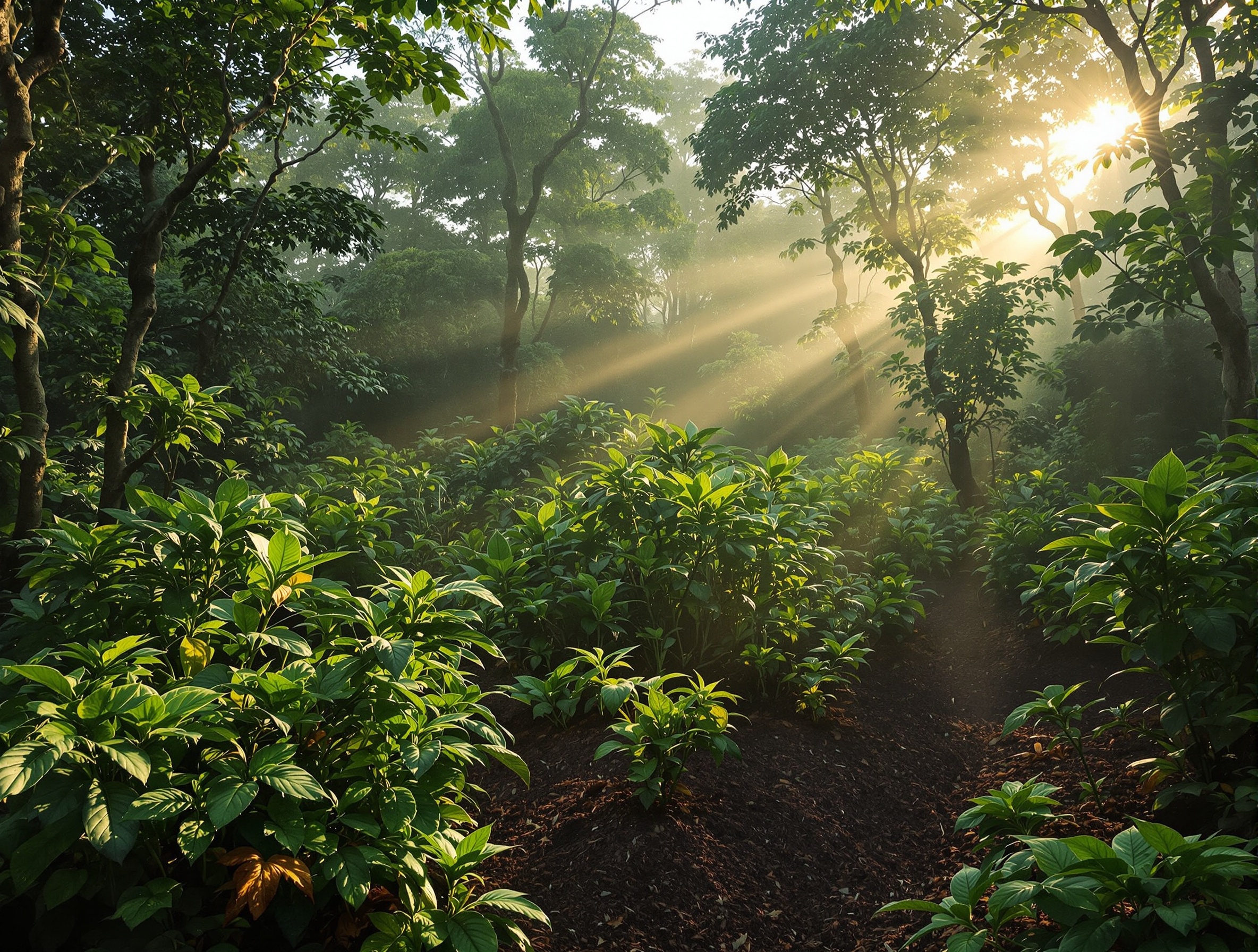 Kratom farm in Borneo